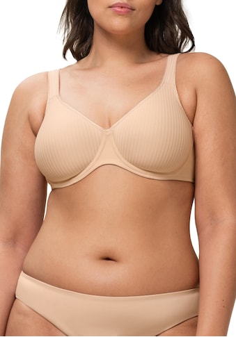 Bügel-BH »Modern Soft+Cotton W«, Cup B-F, mit dezentem Streifenmuster, Basic Dessous