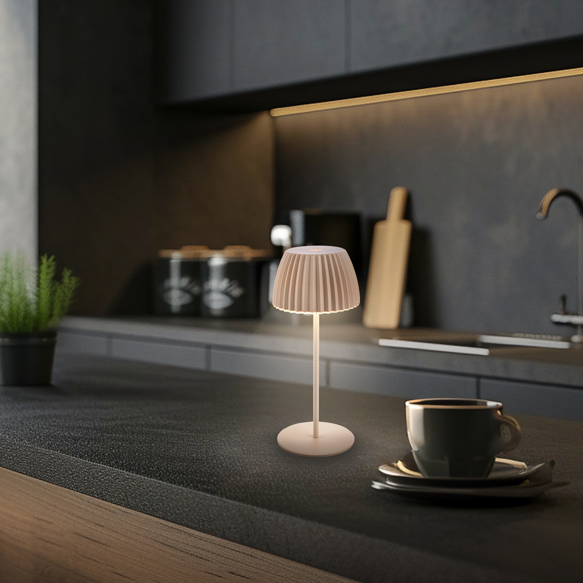 Briloner Leuchten LED Tischleuchte »Akku LED Tischleuchte, mini, beige« günstig online kaufen