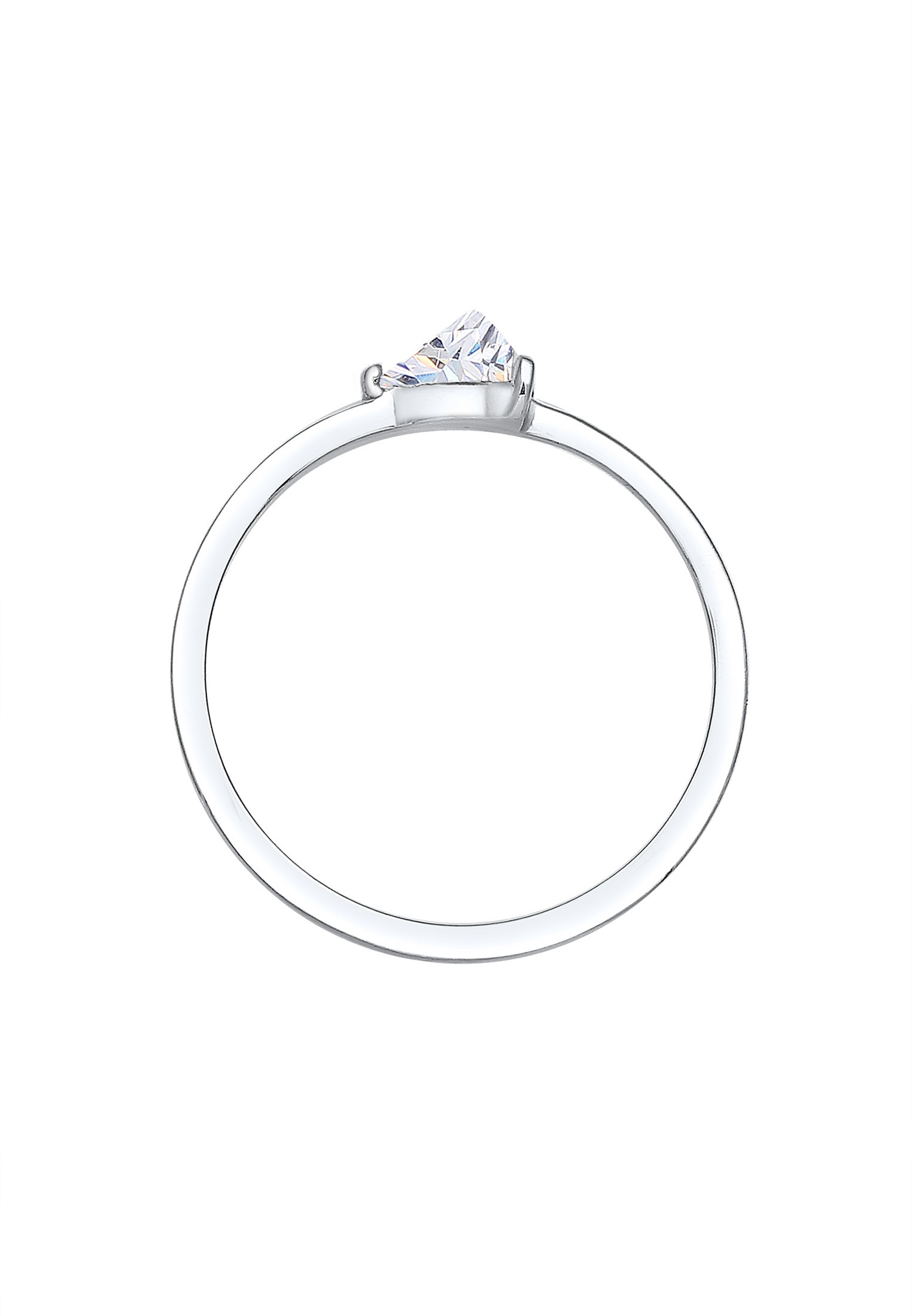 Elli Verlobungsring »Bandring Dreieck Triangle Geo Zirkonia 925 Silber«