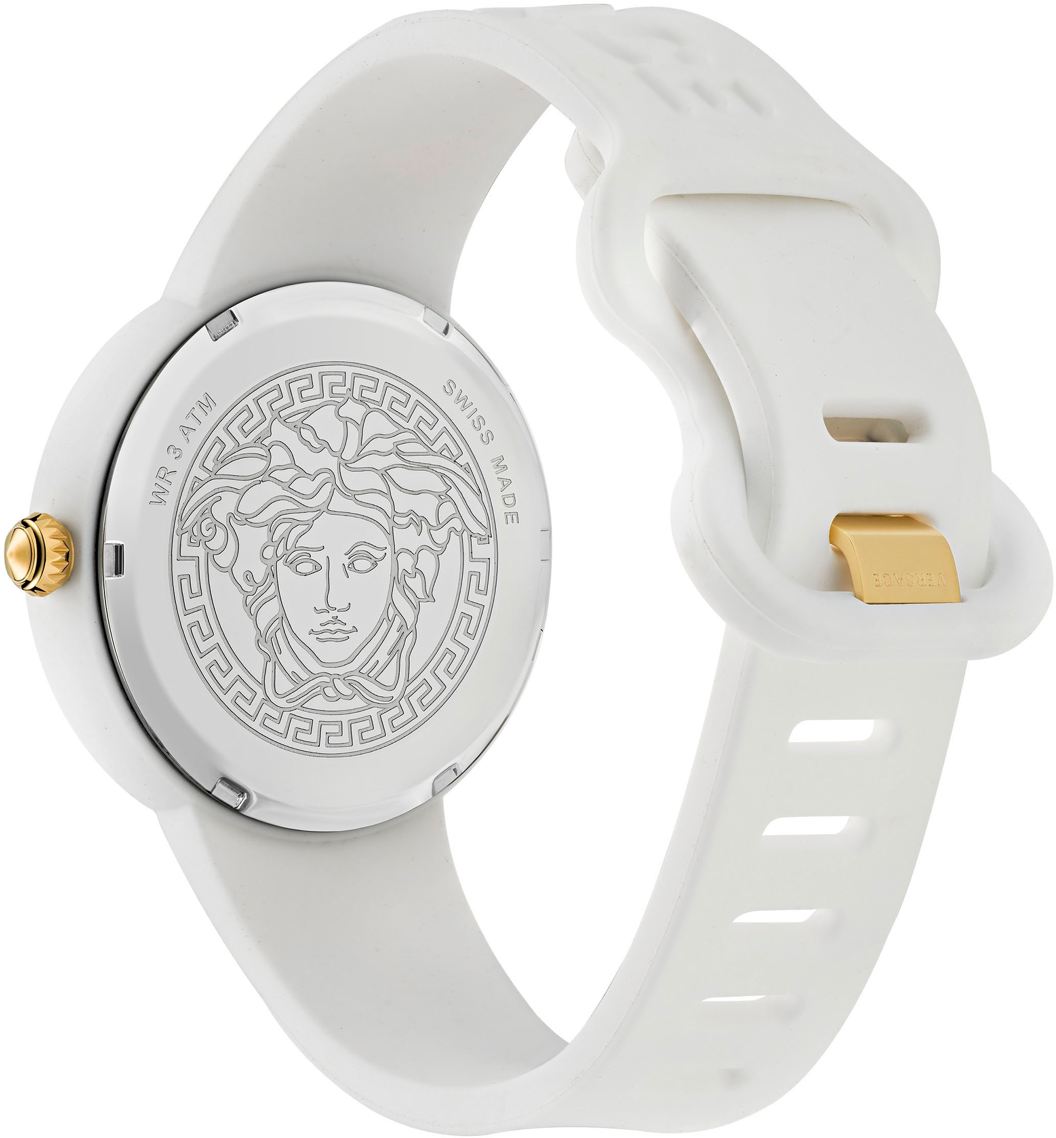 Versace Quarzuhr »MEDUSA POP«, Armbanduhr, Damenuhr, Saphirglas, Swiss Made, analog