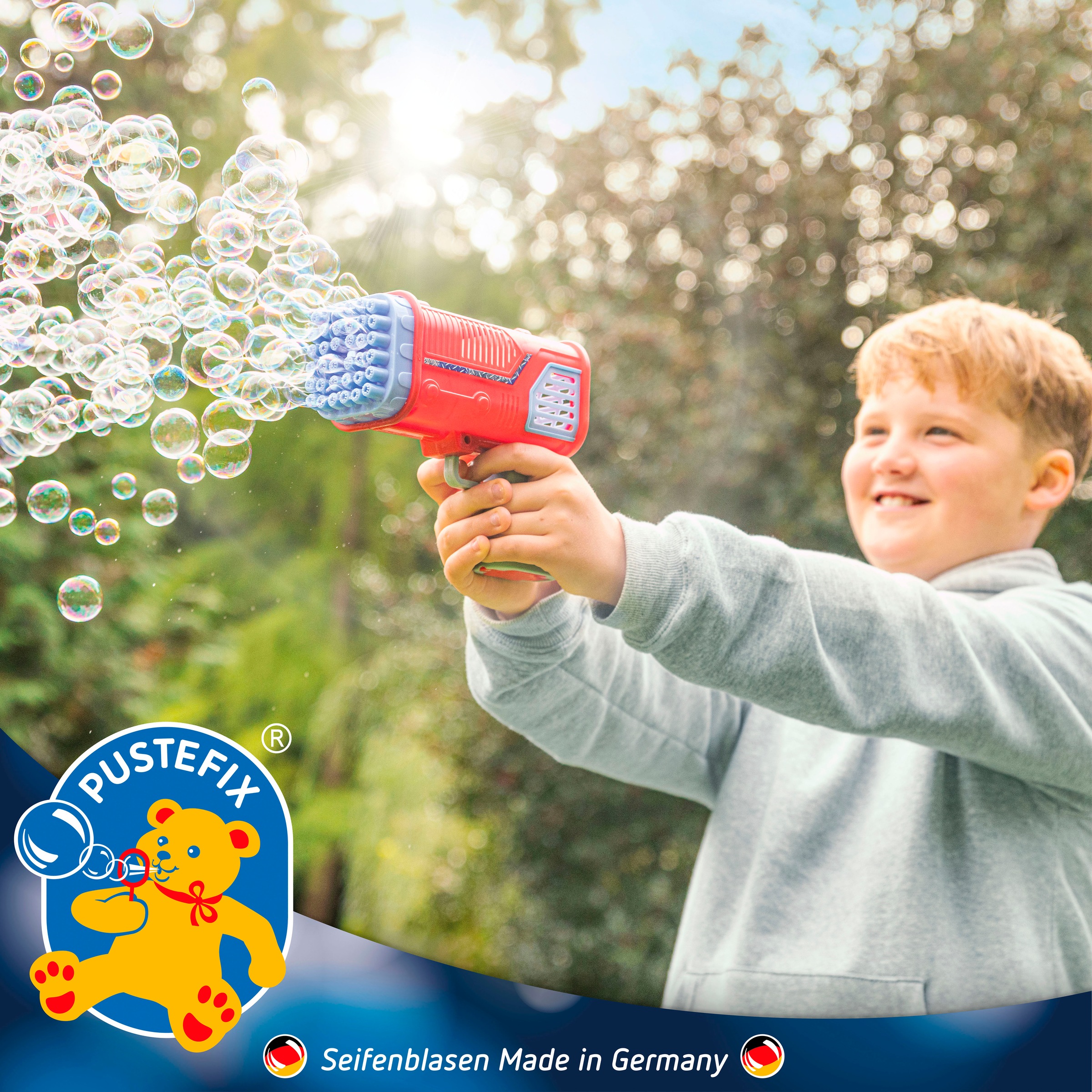 PUSTEFIX Seifenblasen Kanone »Bubble Bazooka«, mit LED-Licht