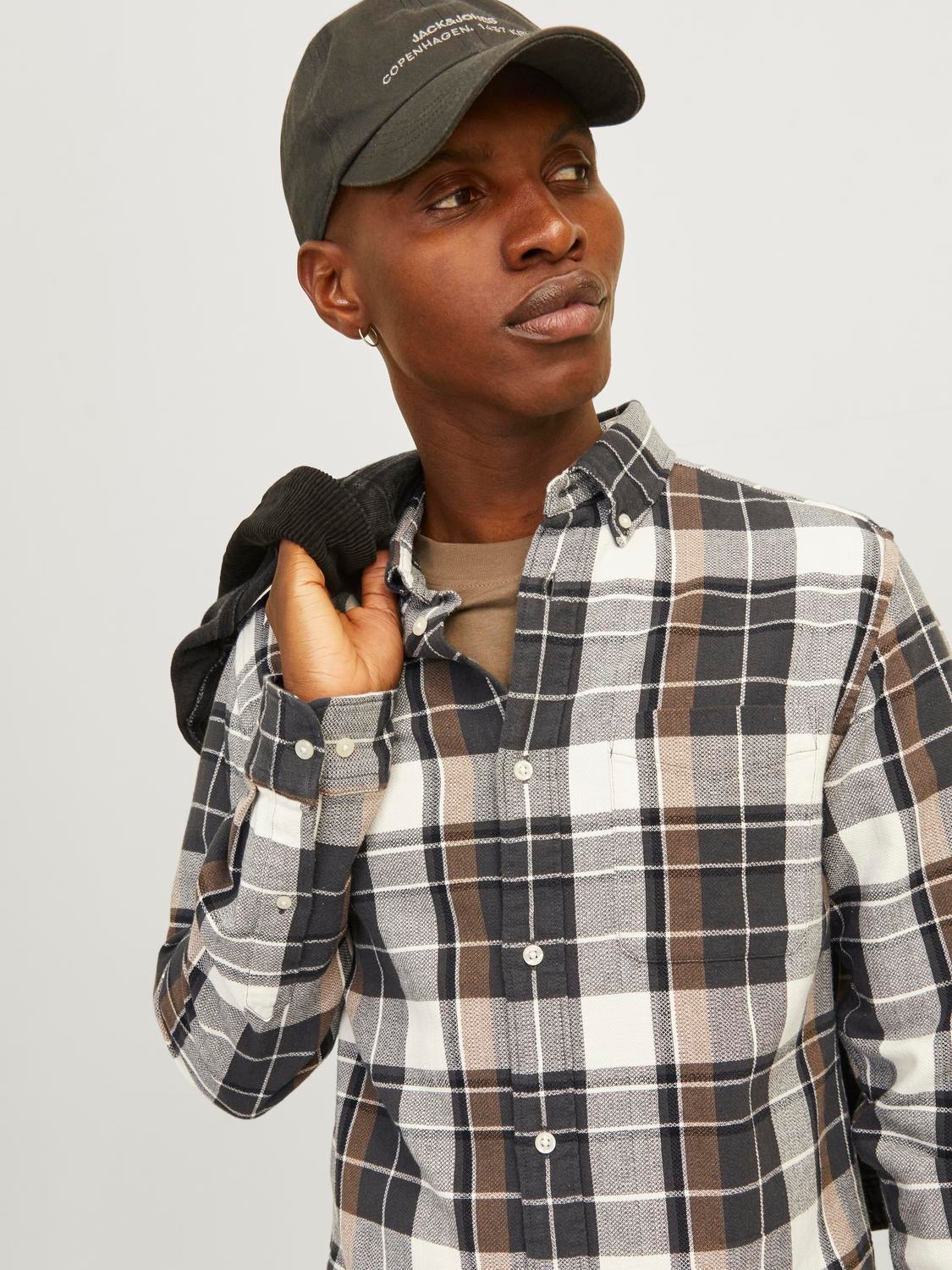 Jack & Jones Langarmhemd »JPRBLUBROOK CHECK STRUCTURE L/S SHIRT SN«