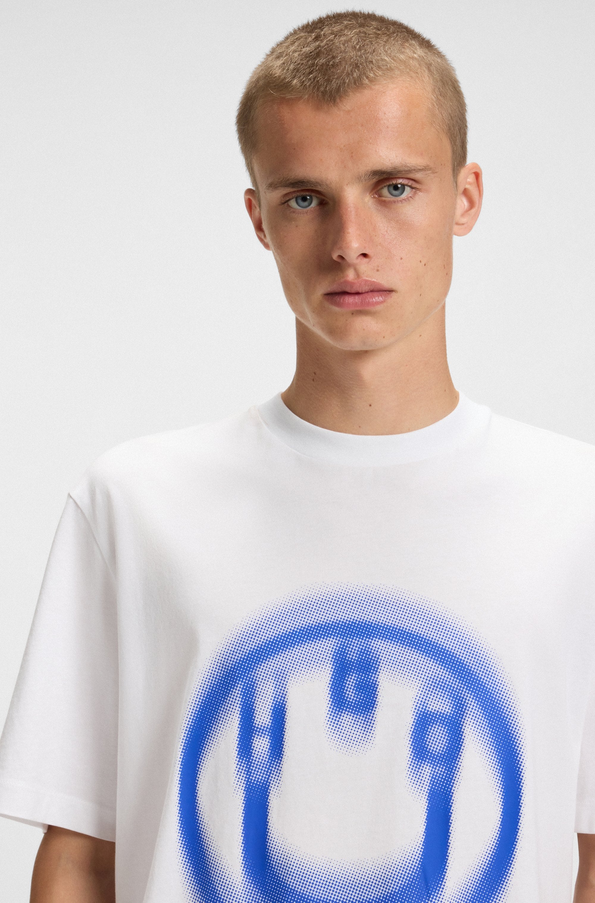 HUGO Blue T-Shirt »Nalax« mit Logo-Druck