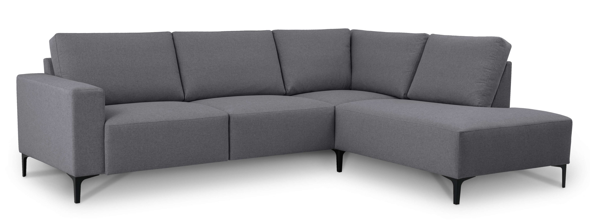 Home affaire Ecksofa »Tournon, L-Form, Breite 256 cm, Webstoff, Chenille« Designsofa im nordischen Stil, Wellenunterfederung, Metallfüße