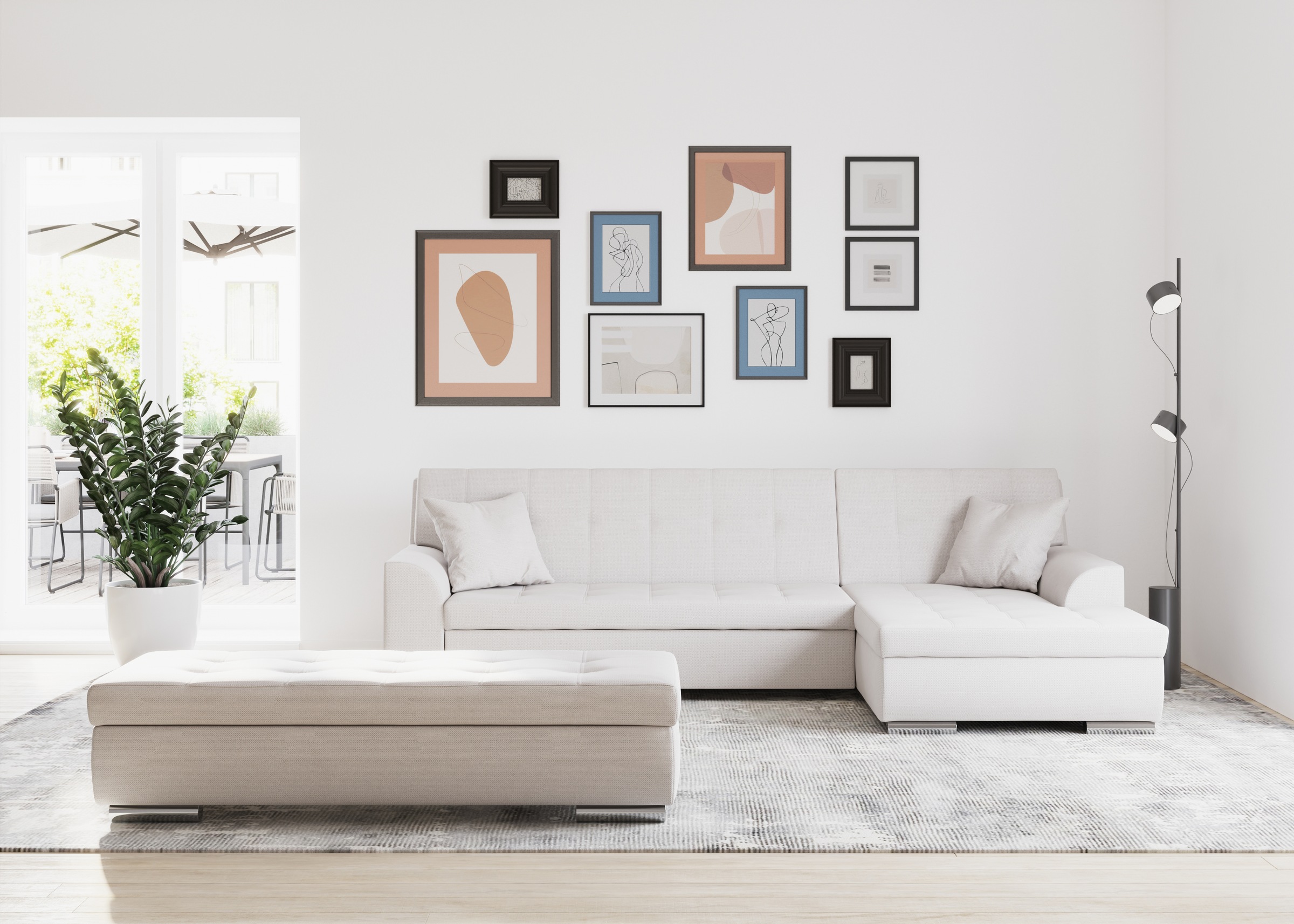 DOMO collection Ecksofa Treviso, wahlweise mit Bettfunktion, incl. Zierkiss günstig online kaufen