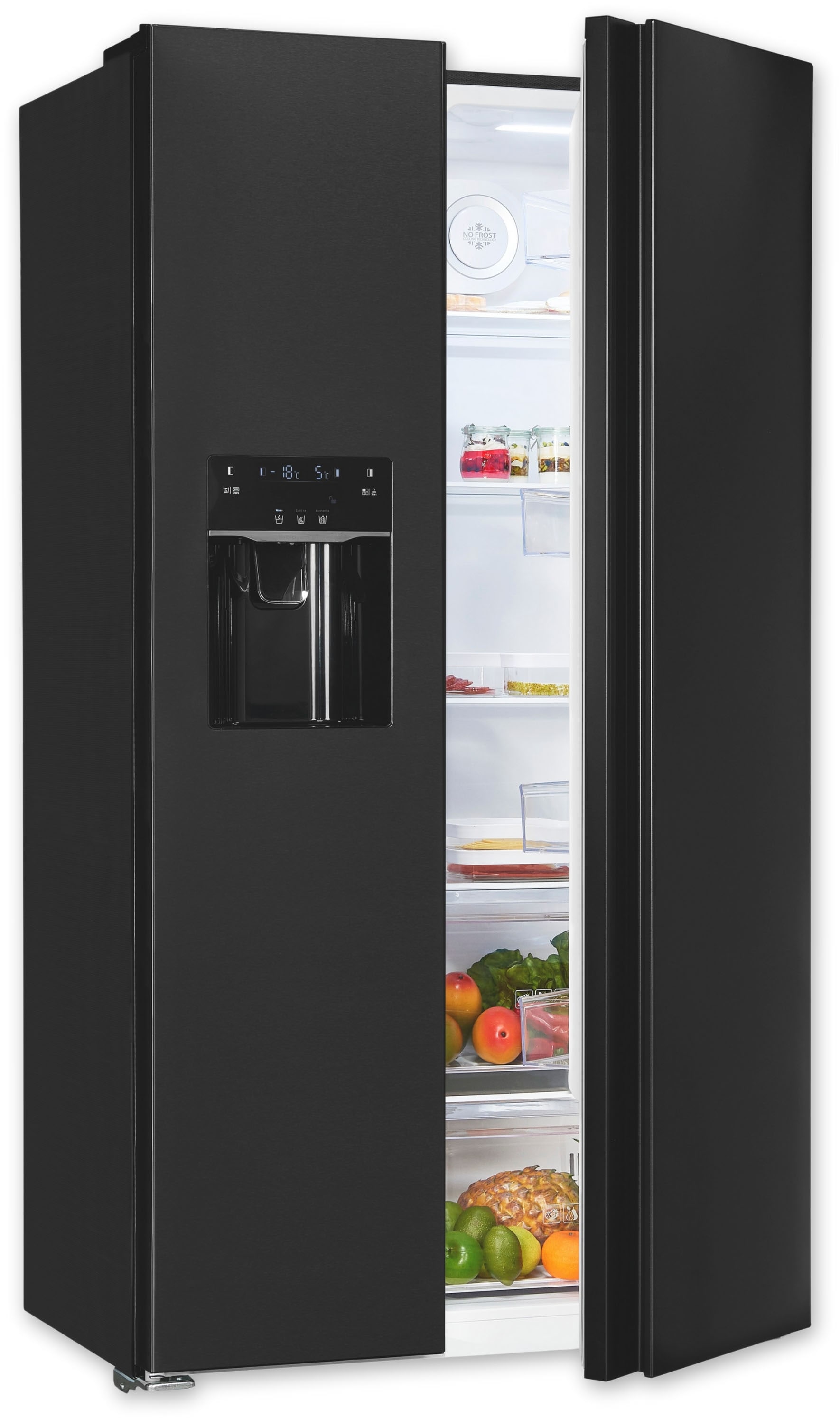 exquisit Side-by-Side SBS520-CF-040E inoxlook-az »SBS520-CF-040E inoxlook-az« 177,5 cm hoch 91 cm breit