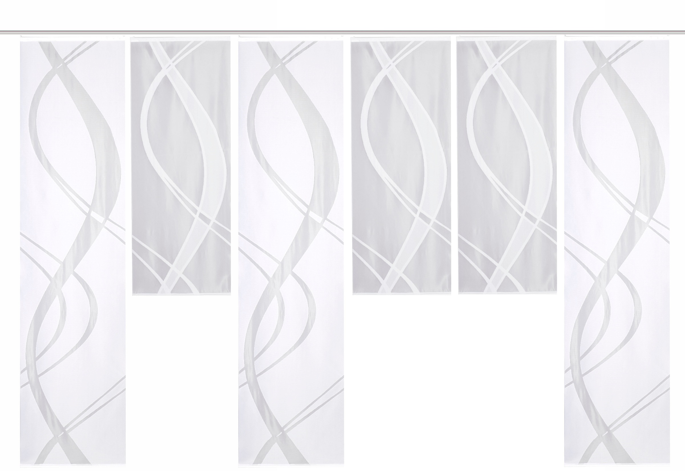 HOME WOHNIDEEN Schiebegardine »TIBASA« Paneelwagen 6 Stk. tlg. halbtranspar günstig online kaufen