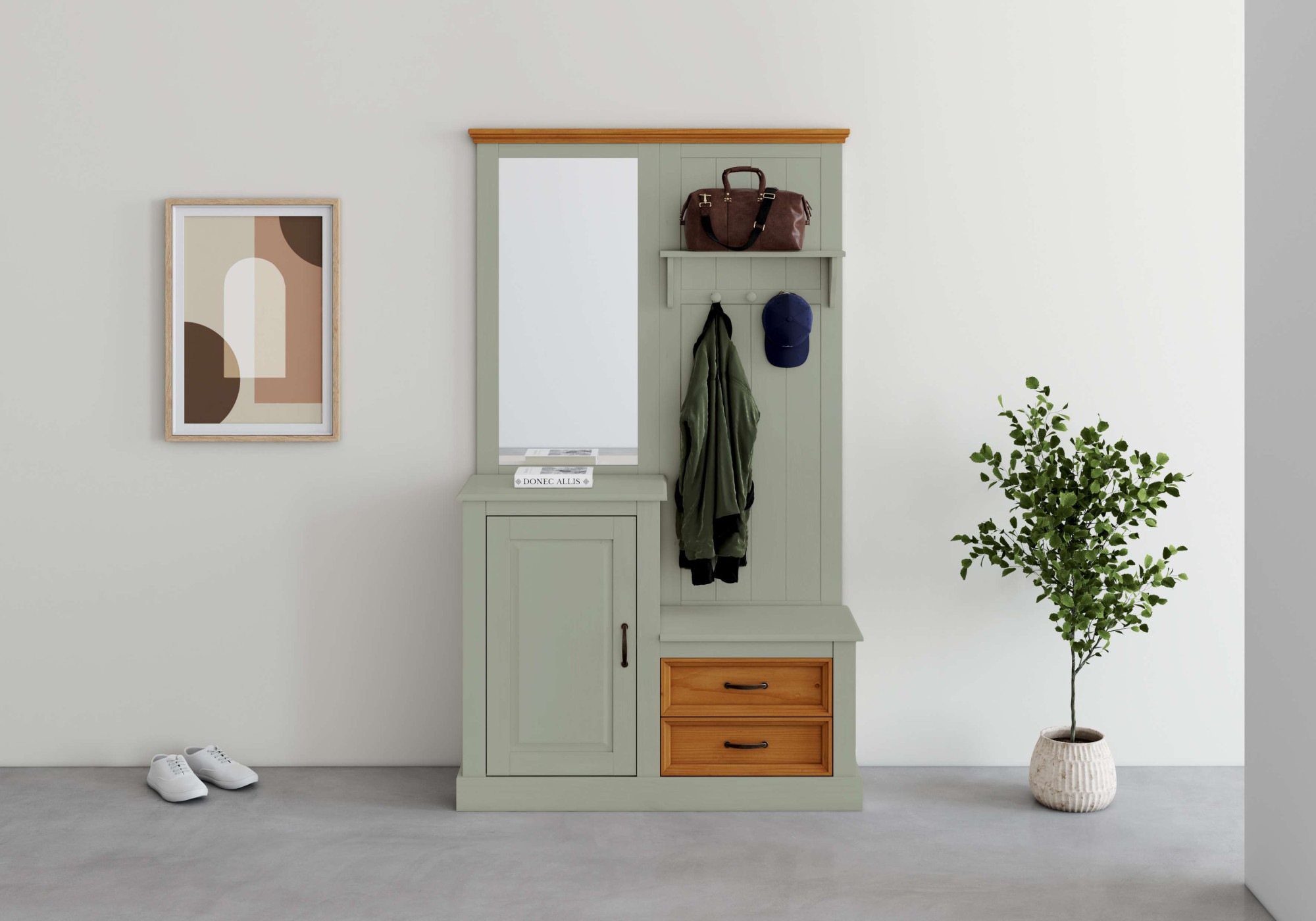 Home affaire Kompaktgarderobe »Selma Garderobe inkl. Kommode, 2 Schubkästen günstig online kaufen