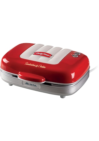 3-in-1-Sandwichmaker »Party Time 1972R«, 700 W, Cookie-Maker, rot