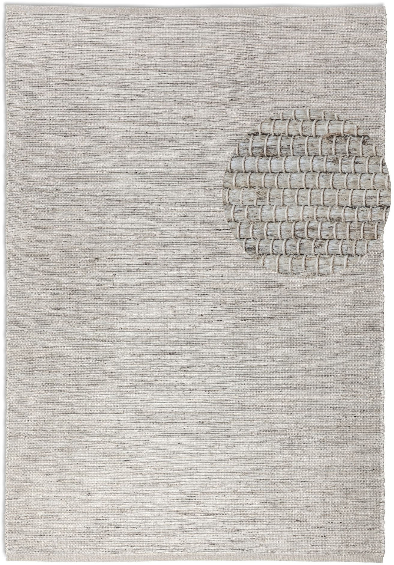 HANSE Home Teppich »Dhaka Juteteppich«, rechteckig, 5 mm Höhe, Läufer, handgewebt, Jute, Wolle, Natur, Wohnzimmer, Flur, Klassisch