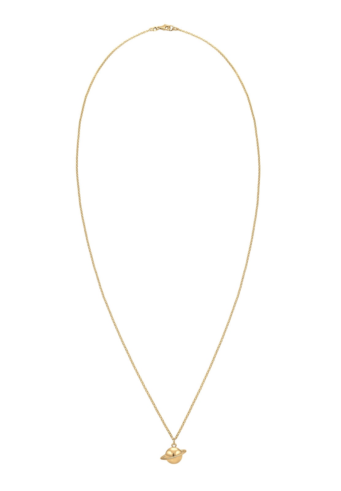 Elli Kette mit Anhänger »Planet Saturn Astro 925 Sterling Silber vergoldet«