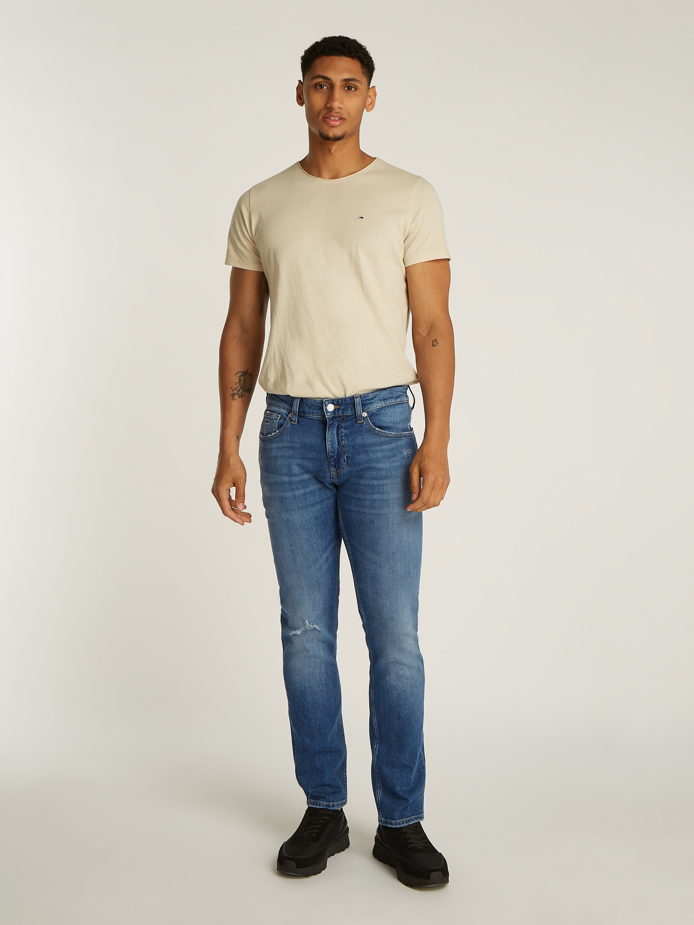 Tommy Jeans Slim-fit-Jeans »Scanton Slim Denim«, mit Logostickereien