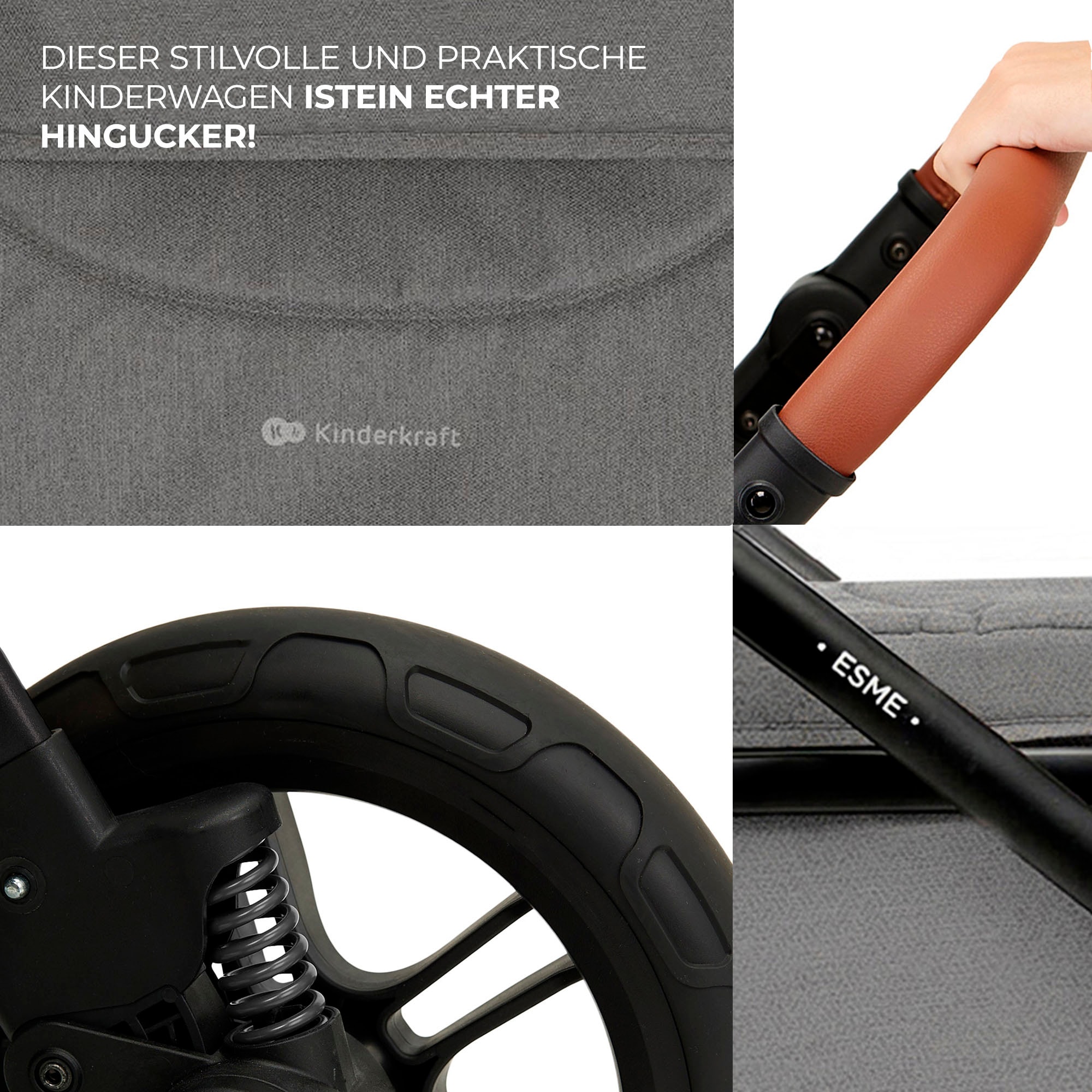 Kinderkraft Kombi-Kinderwagen »ESME 3IN1«, 22 kg, inkl. Babyschale