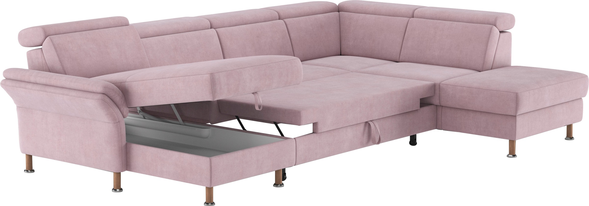 Home affaire Wohnlandschaft »Calypso U-Form«, wahlweise mit motorischer Relaxfunktion