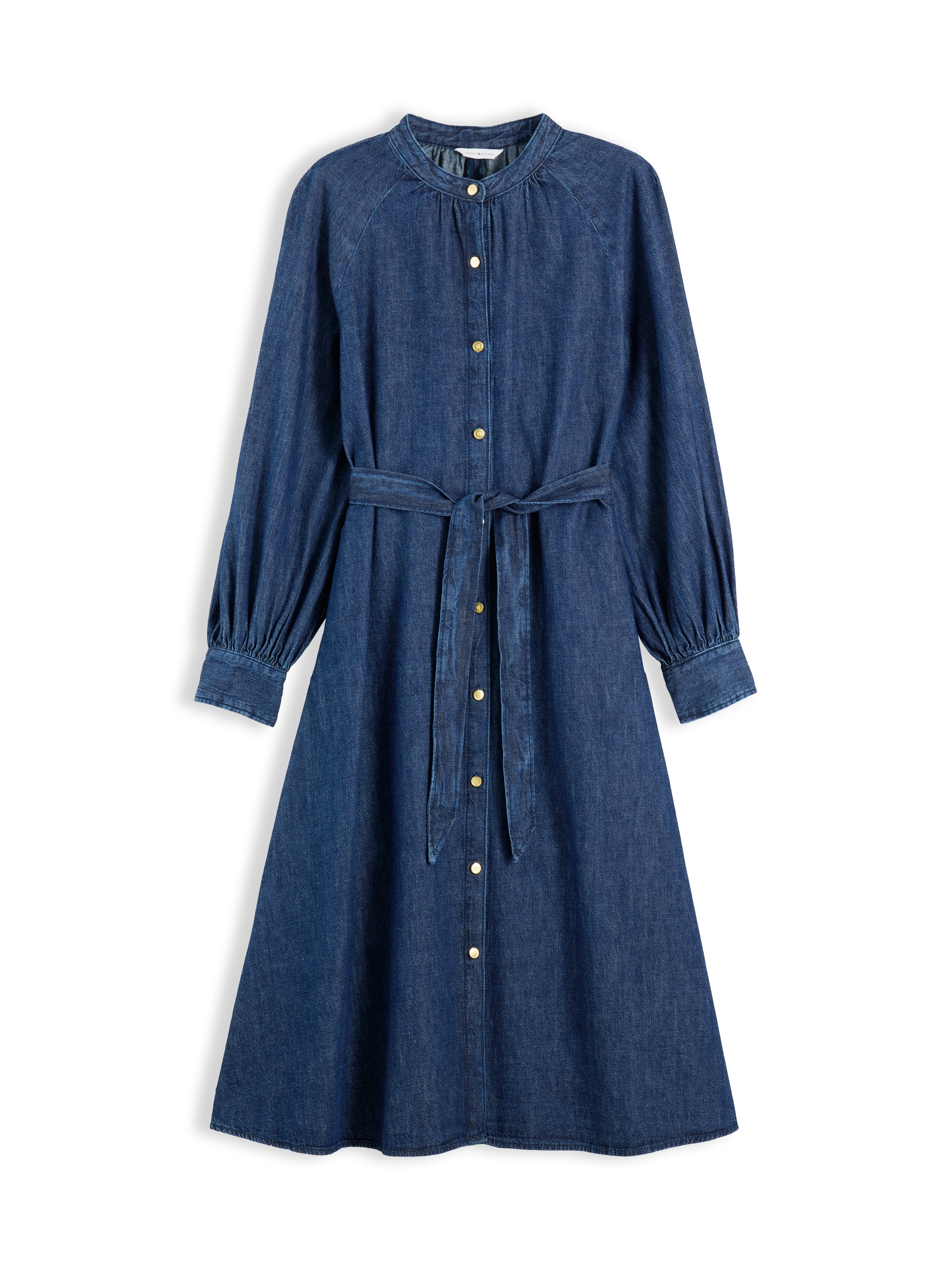 Tommy Hilfiger Jeanskleid »GATHERED MIDI DRESS MYF« Baumwoll-Denim