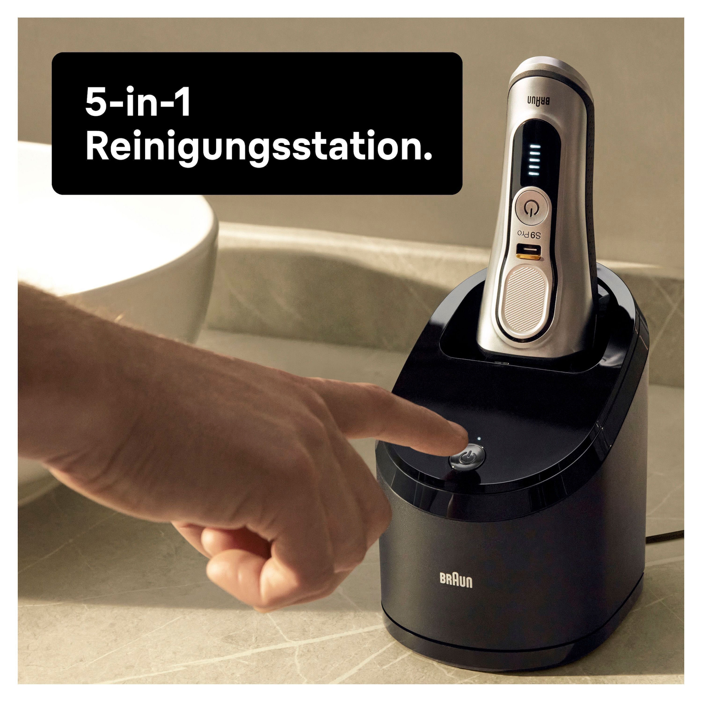 Braun Elektrorasierer bestellen 4+1 Wet&Dry, und Ladestation, »Series 1 Scherkopf 9 Aufsätze, 9466cc«, Pro online 5-Stufen-Reinigungs- St