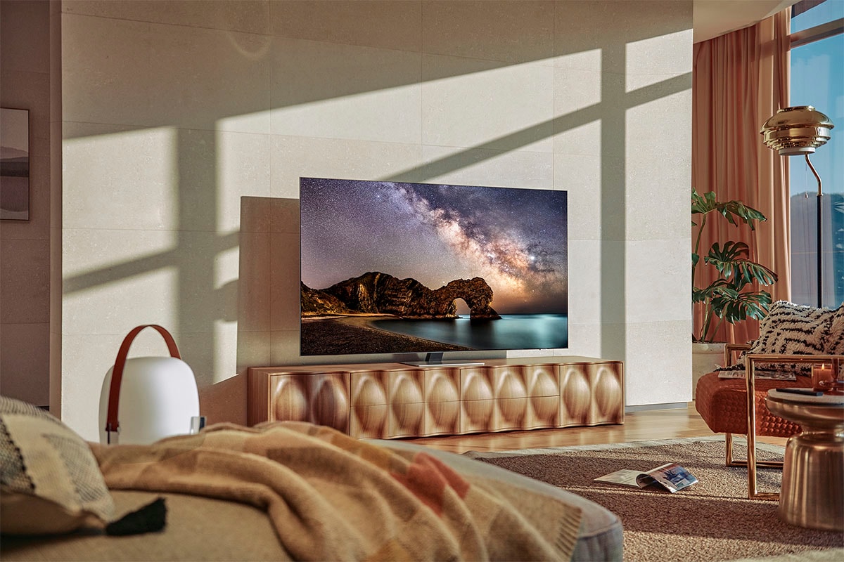 Samsung QLED-Fernseher »GQ85QN85AAT«, 214 cm/85 Matrix Quantum Technologie HD, Raten bestellen Zoll, Prozessor Ultra 4K,Quantum 4K auf Quantum 1500,Neo Smart-TV, HDR
