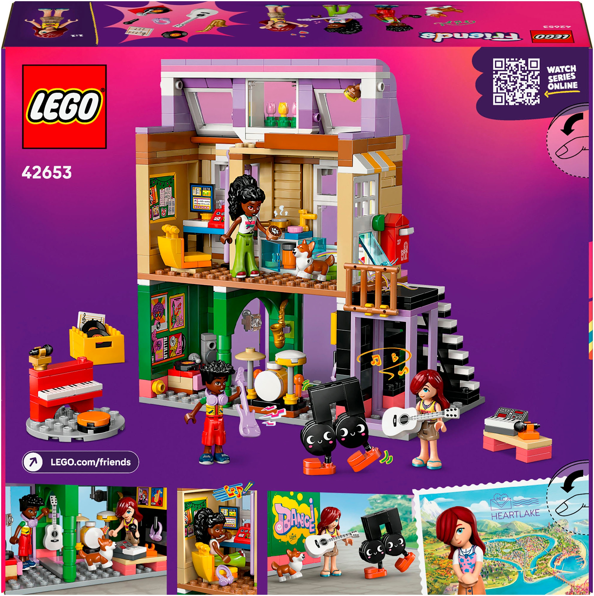 LEGO® Konstruktionsspielsteine »Musikladen & Wohnung (42653), LEGO Friends«, (483 St.), Made in Europe