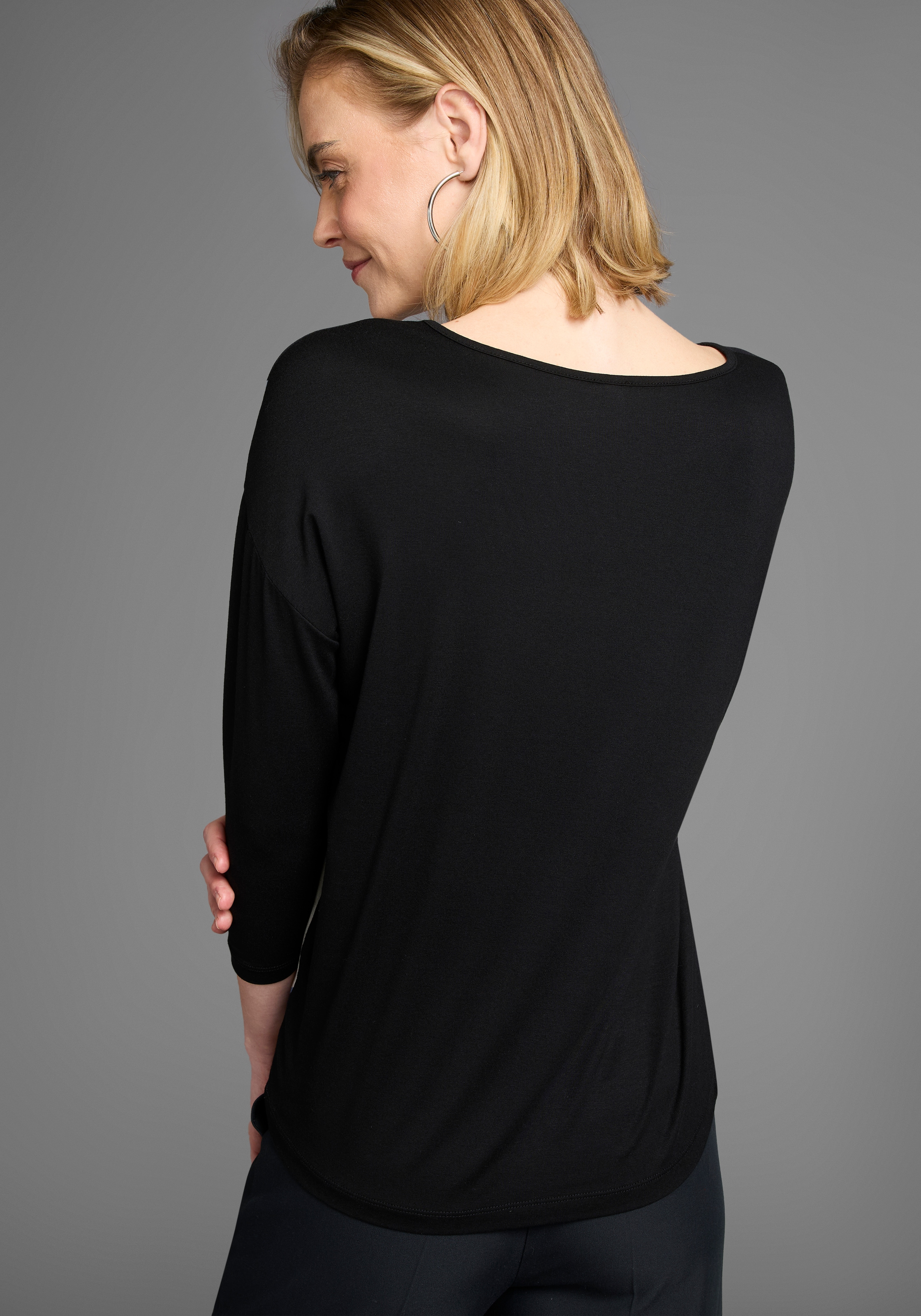 Laura Scott Shirtbluse, mit Grafik-Print im Materialmix - NEUE KOLLEKTION