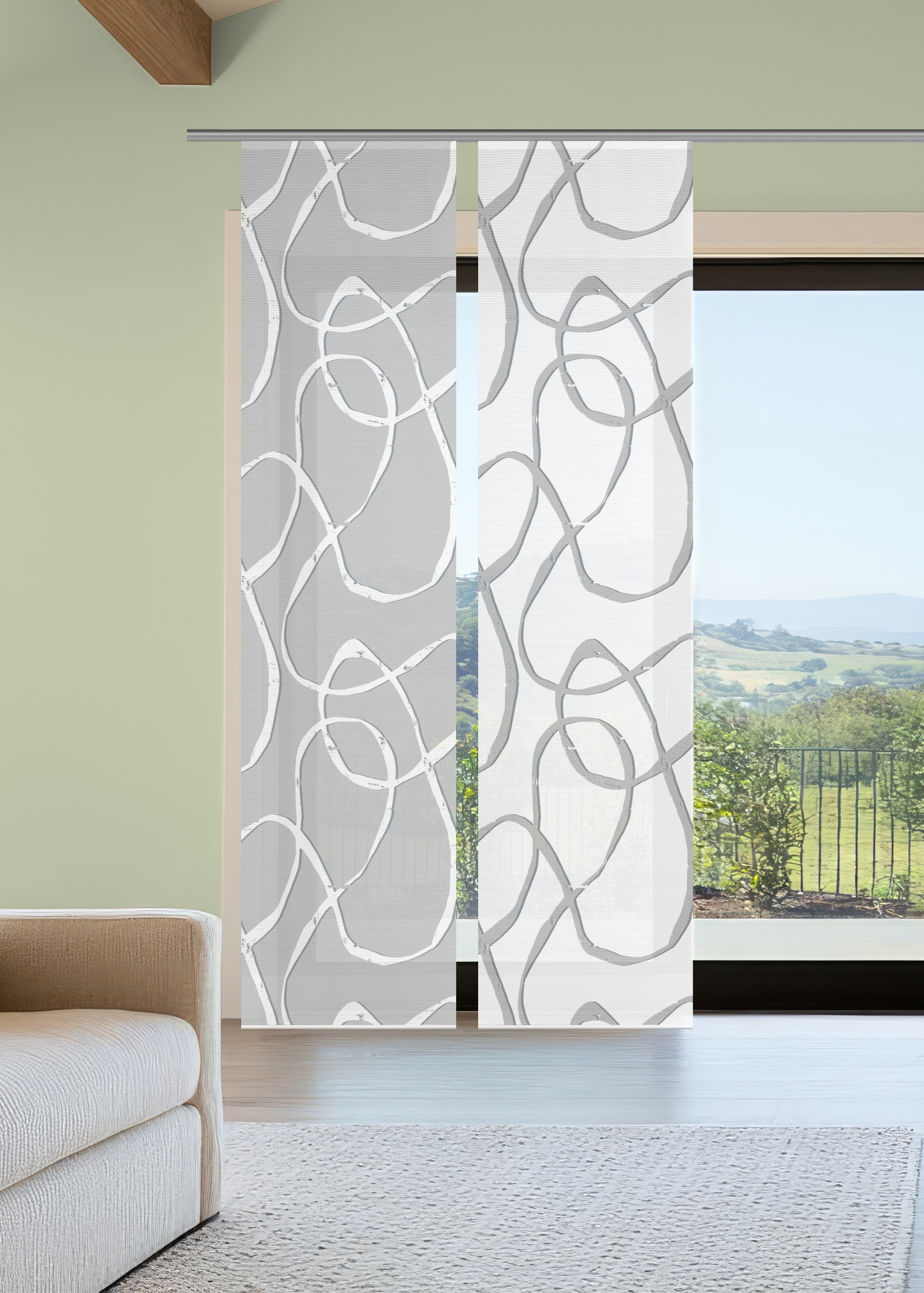 Vision S Schiebegardine »OPHELIA KOMBI« Paneelwagen 2 Stk. tlg. Schiebevorh günstig online kaufen