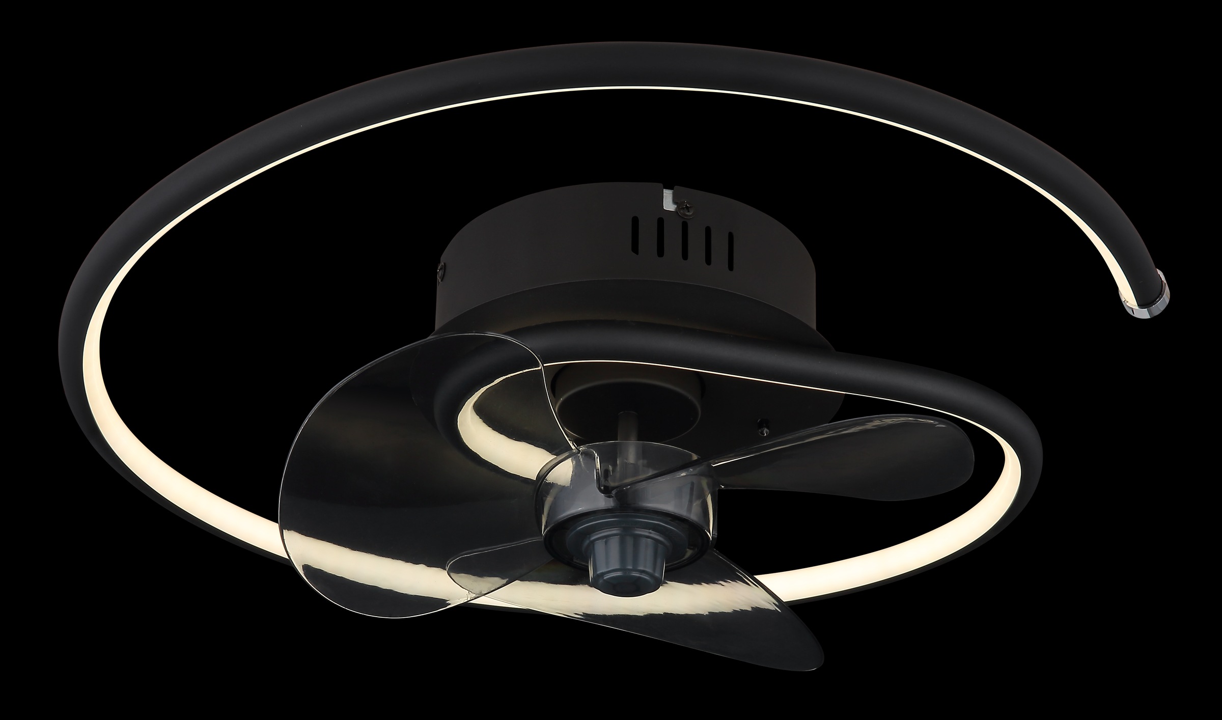 GLOBO LIGHTING Deckenleuchte »KOREN Deckenventilator«, Leuchtmittel LED-Modul | LED fest integriert, Deckenventilator Metall schwarz matt, LED