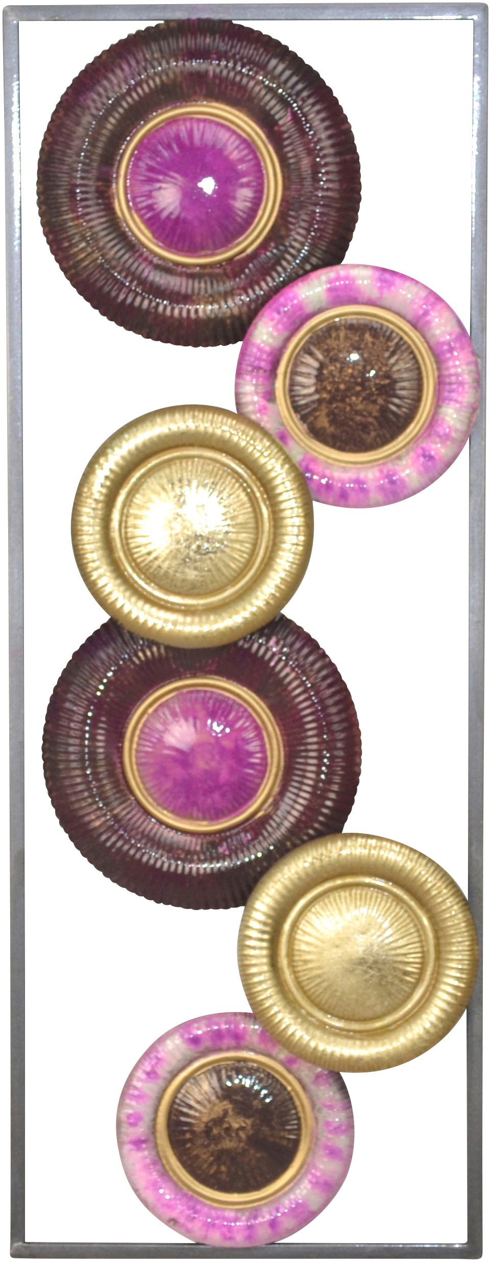 Wanddekoobjekt Wanddekoration, lila, B:28,5cm H:74,5cm T:4cm