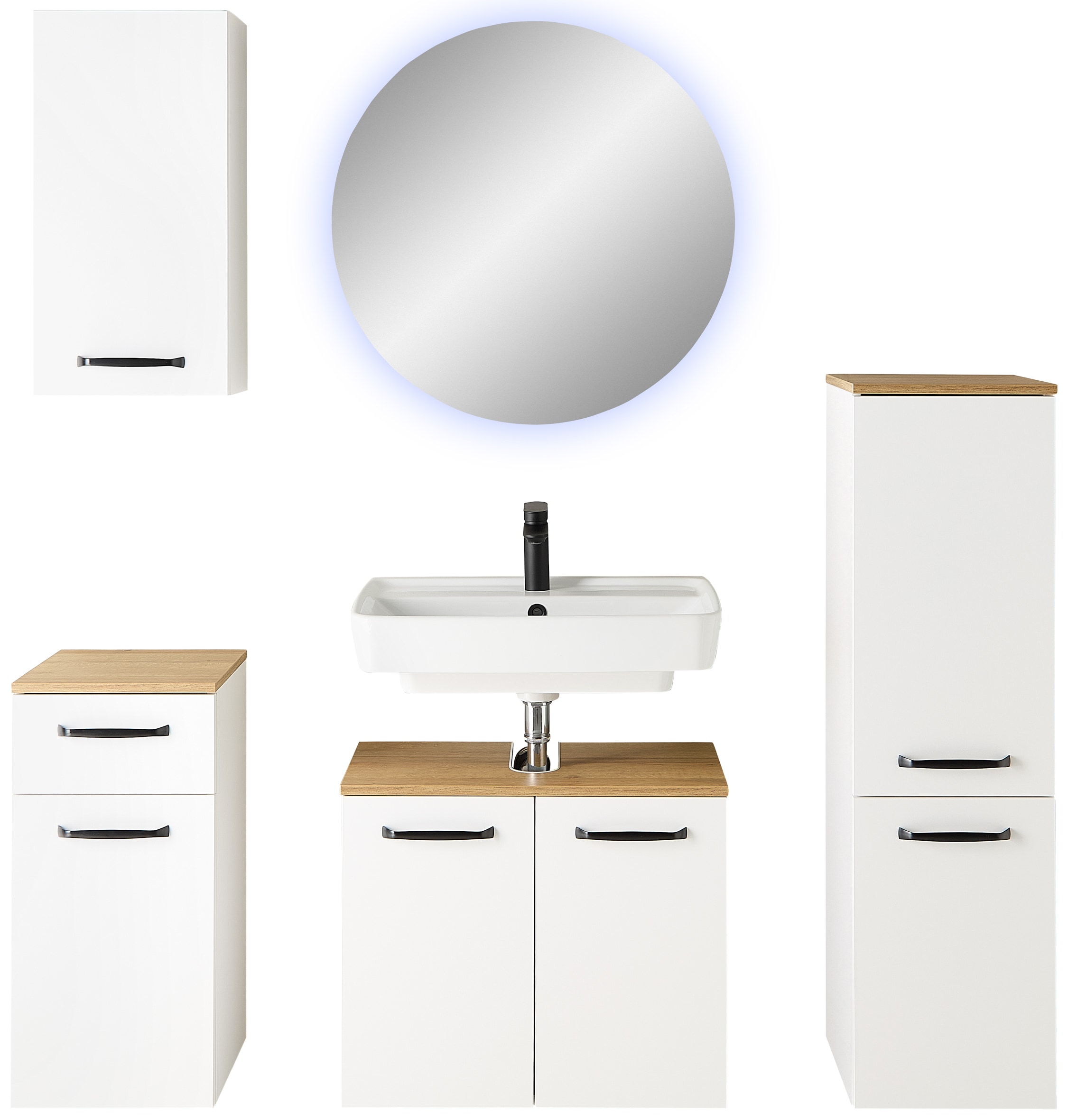 Saphir Badmöbel-Set »Quickset 500, Waschbeckenunterschrank mit Spiegel« 5 S günstig online kaufen