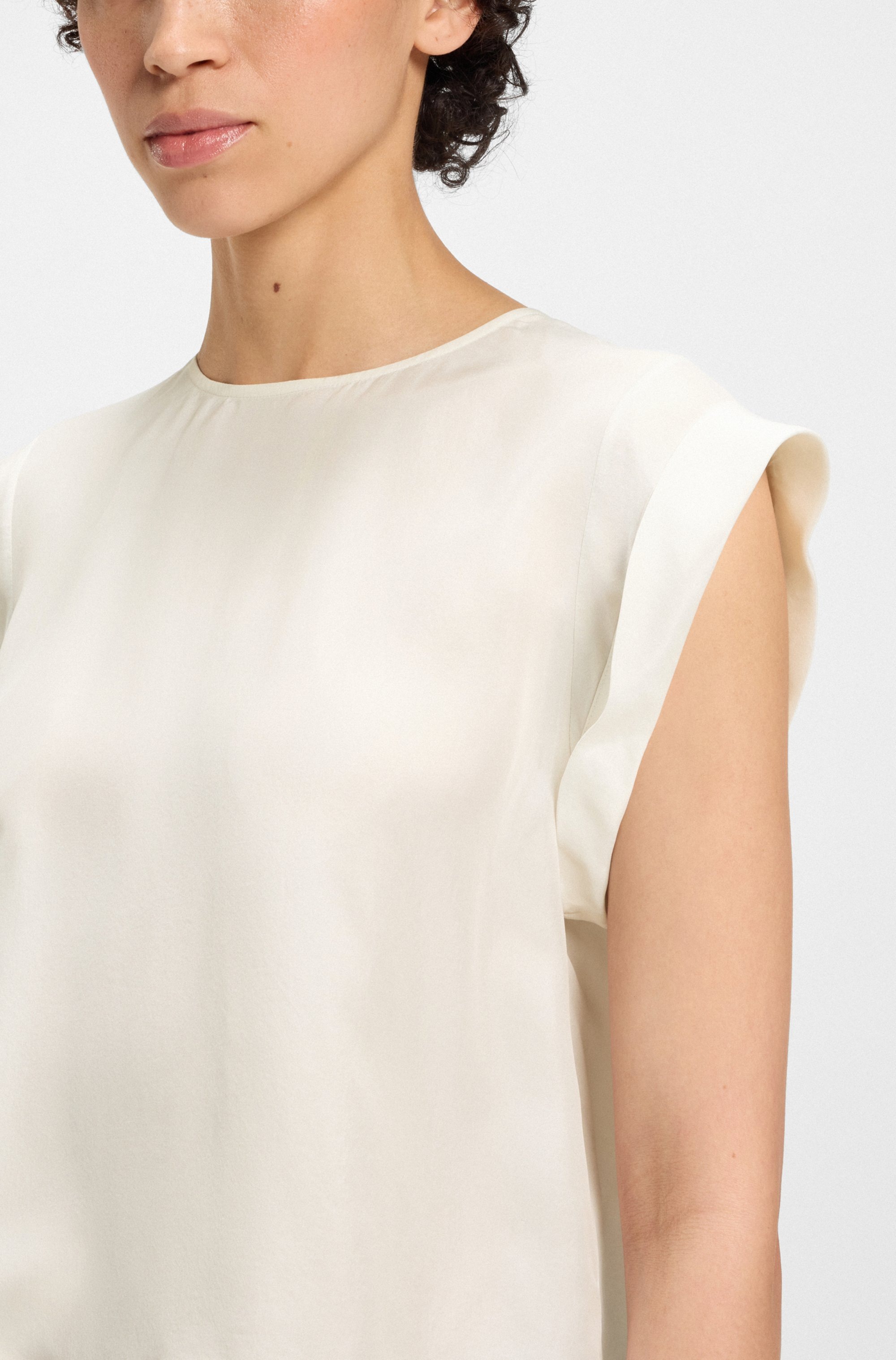 BOSS ORANGE Shirtbluse »Irnette Premium Damenmode«, mit Ärmelaufschlag