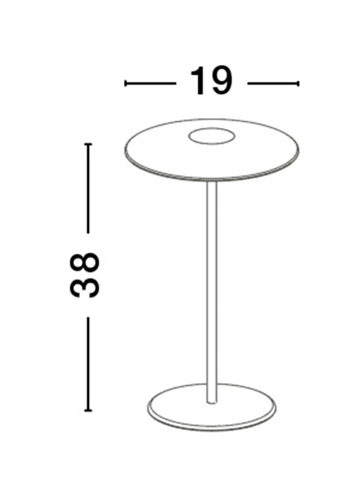 Nova Luce Außen-Tischleuchte »FABIO« LED-Modul 1 Stk. Warmweiß Dimmbar