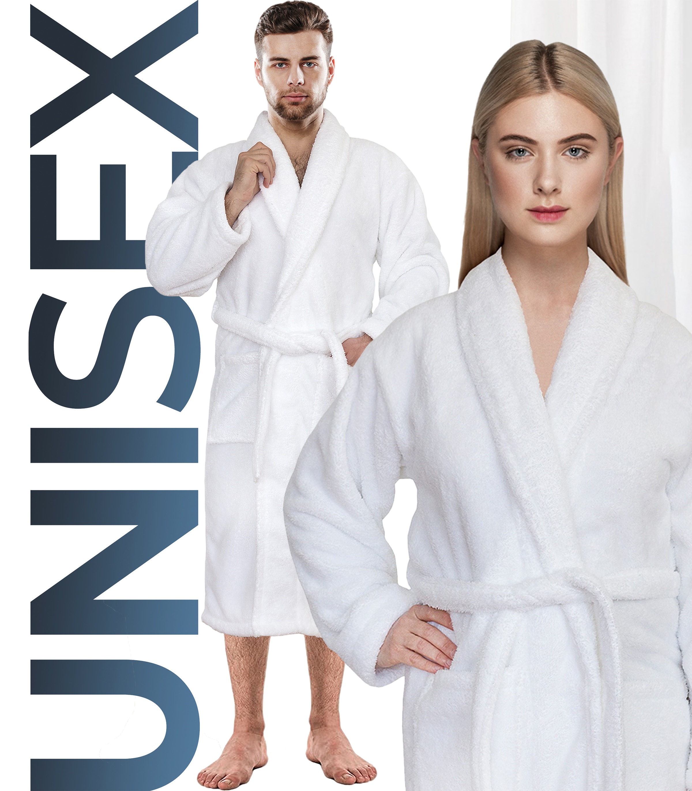 HAMMETEX Bademantel »Bademantel unisex, ultraweicher & flauschiger Fleecemantel«, (Packung), ideal für Sauna & Spa, Hotelbademantel, Morgenmantel
