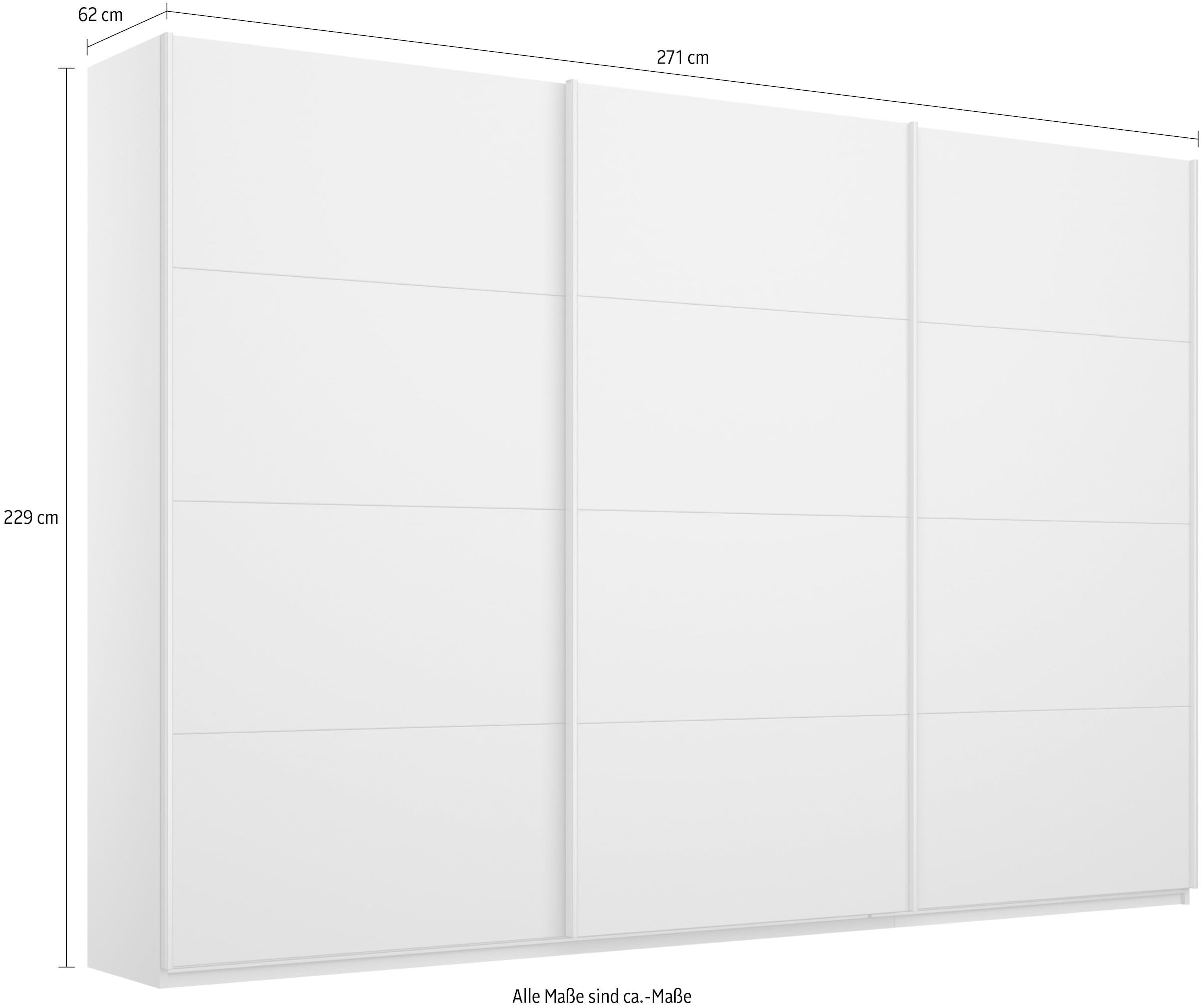 rauch Schwebetürenschrank »Kleiderschrank Schrank Garderobe KOLUNA mit Dekor-Front«, inkl. 2 Innenschubladen sowie extra Einlegeböden MADE IN GERMANY