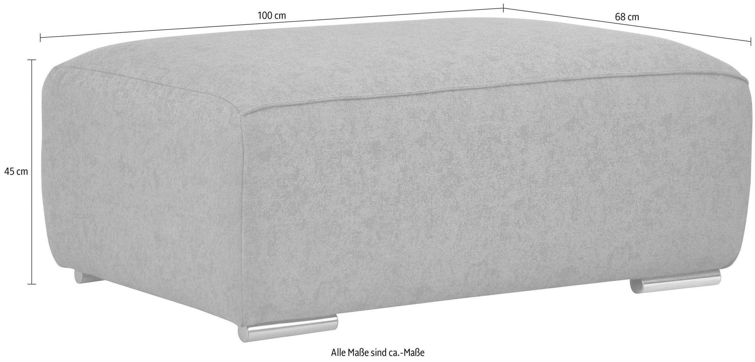 INOSIGN Hocker »BEATRICE mit Wellenfederung, Maße B/T/H: 100/68/45 cm«, passend zur "Beatrice"-Serie, in hochwertiger Verarbeitung