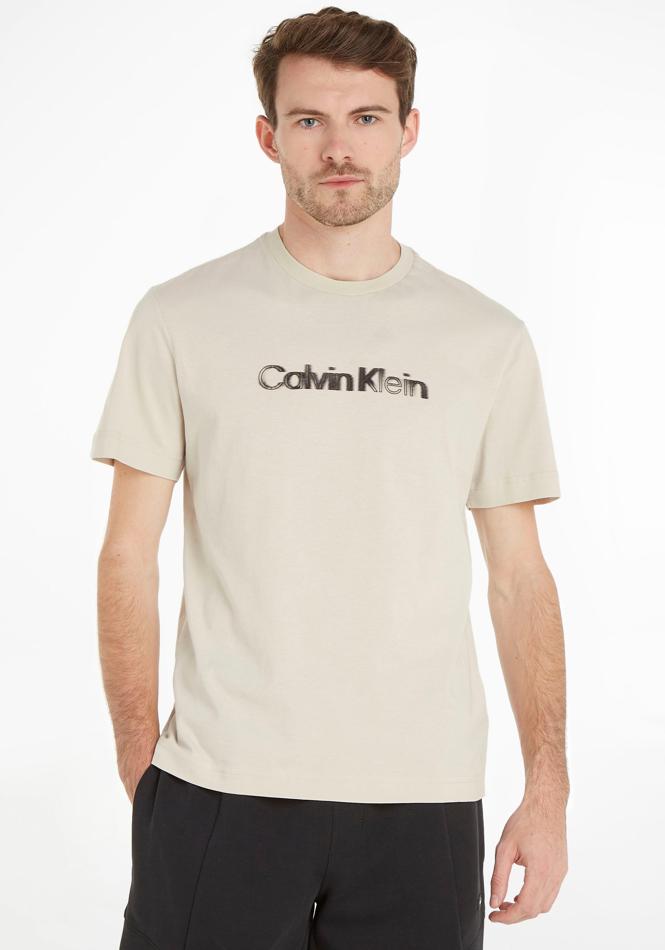 Klein mit Logo kaufen der online Calvin auf Brust Kurzarmshirt, Klein Calvin