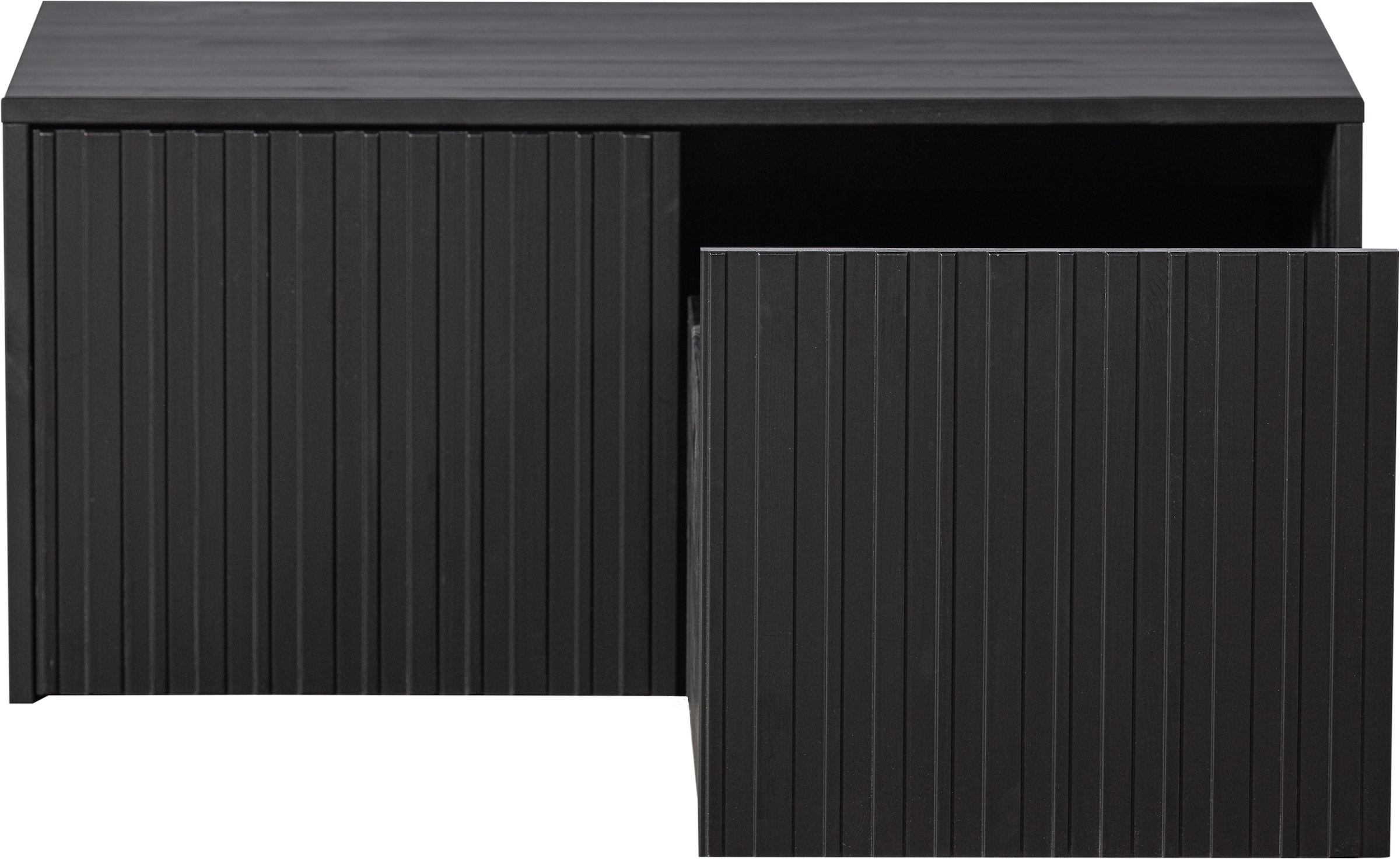 WOOOD Truhenbank »New Gravure Bunkbench«, mit grafischen Relieftüren auf Rollen, Breite 88 cm