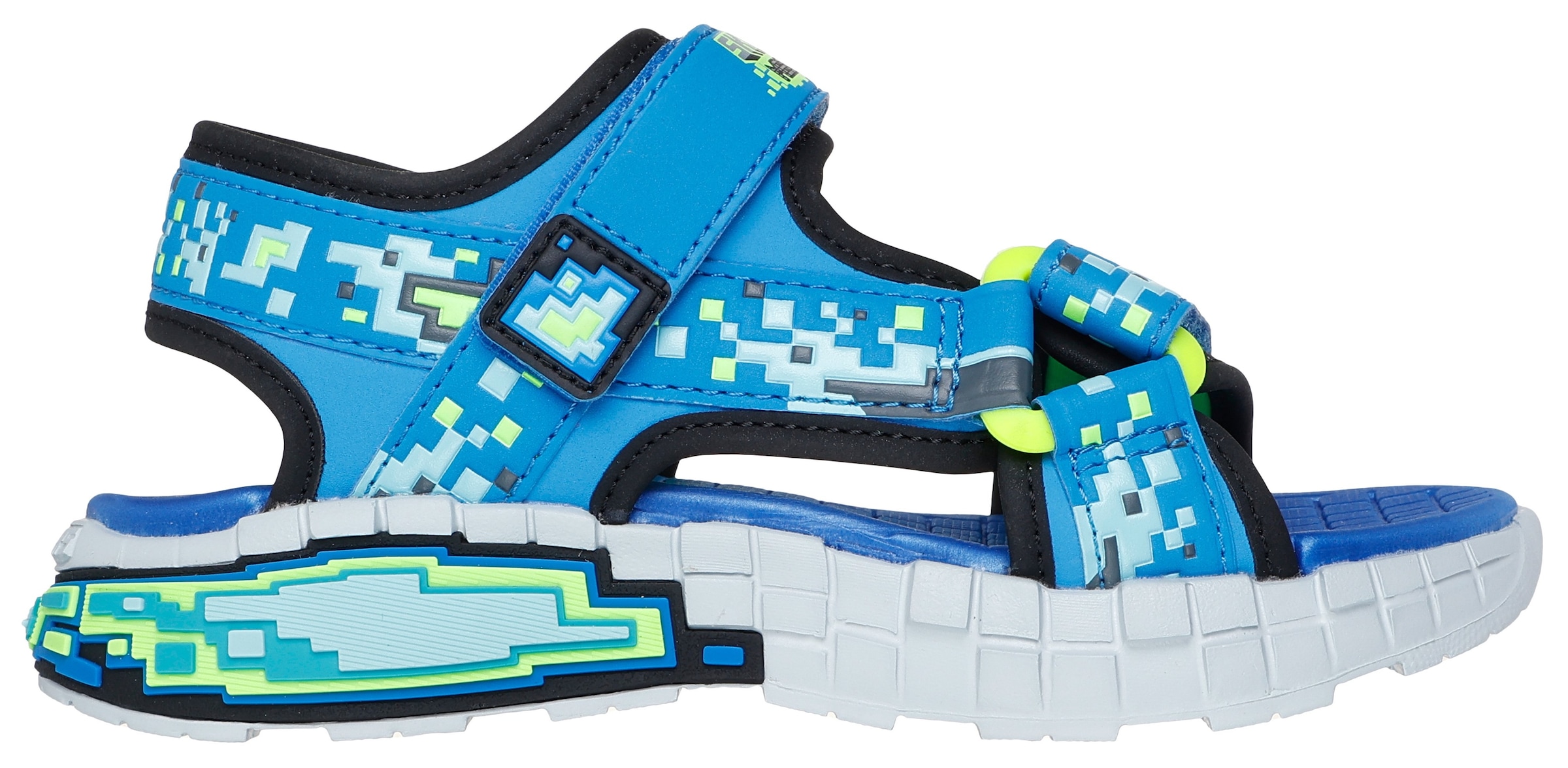 Skechers Sandale »MEGA-SPLASH 4K«, Klettschuh im coolen Pixel-Look, Größenschablone zum Download