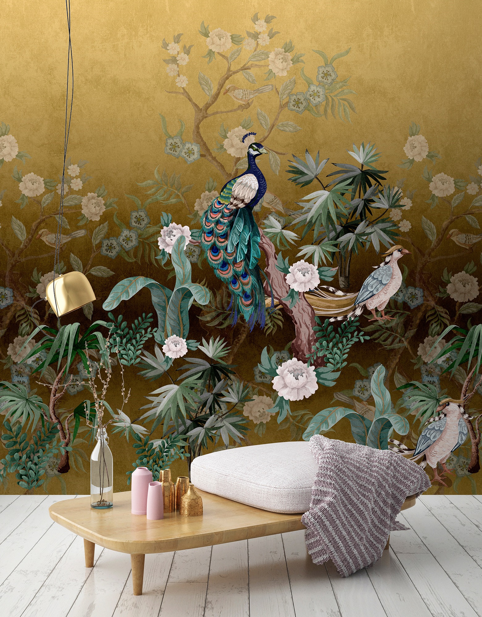 living walls Fototapete »Walls by Patel Peacock Island« glatt Vlies, Wand günstig online kaufen