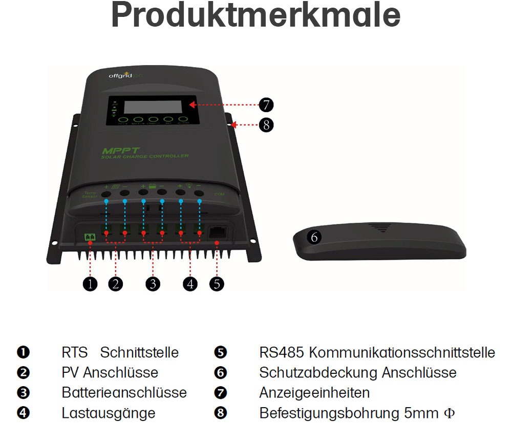 offgridtec Solarladeregler »MPPT PRO-X 30A Laderegler 12V/24V/36V/48V«, Hochentwickelte MPPT-Technologie
