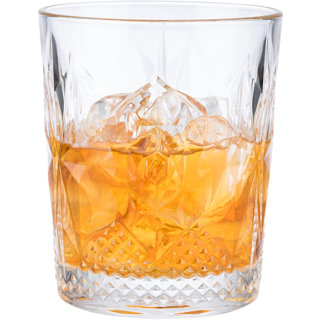 Buddy's Tumbler-Glas »Buddy´s Bar«, (Set, 6 tlg.), 6er Set Trinkgläser, Wassergläser, Whiskeygläser, Tumbler, Glas, 390 ml