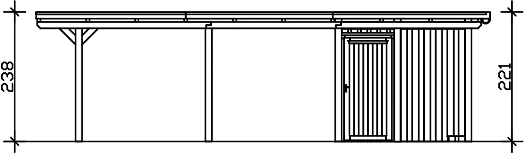 Skanholz Einzelcarport »Emsland«, Holz, 291 cm, Anthrazit