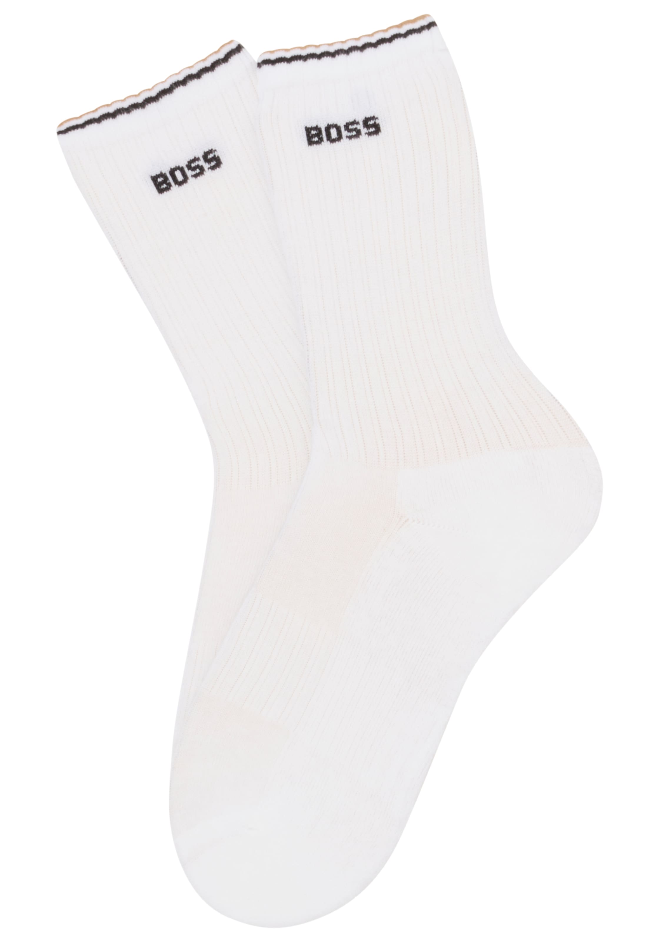 BOSS Socken »Rib Stripe« 3 Paar tlg. Rippstrick, verstärkte Fersen- und Zehenpartie