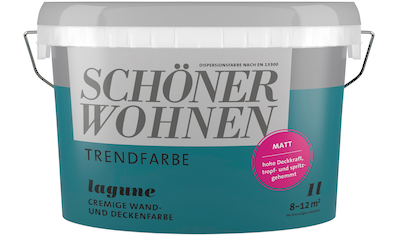 SCHÖNER WOHNEN-Kollektion Wand- und Deckenfarbe »Trendfarbe«, 1 Liter, Lagune,... kaufen