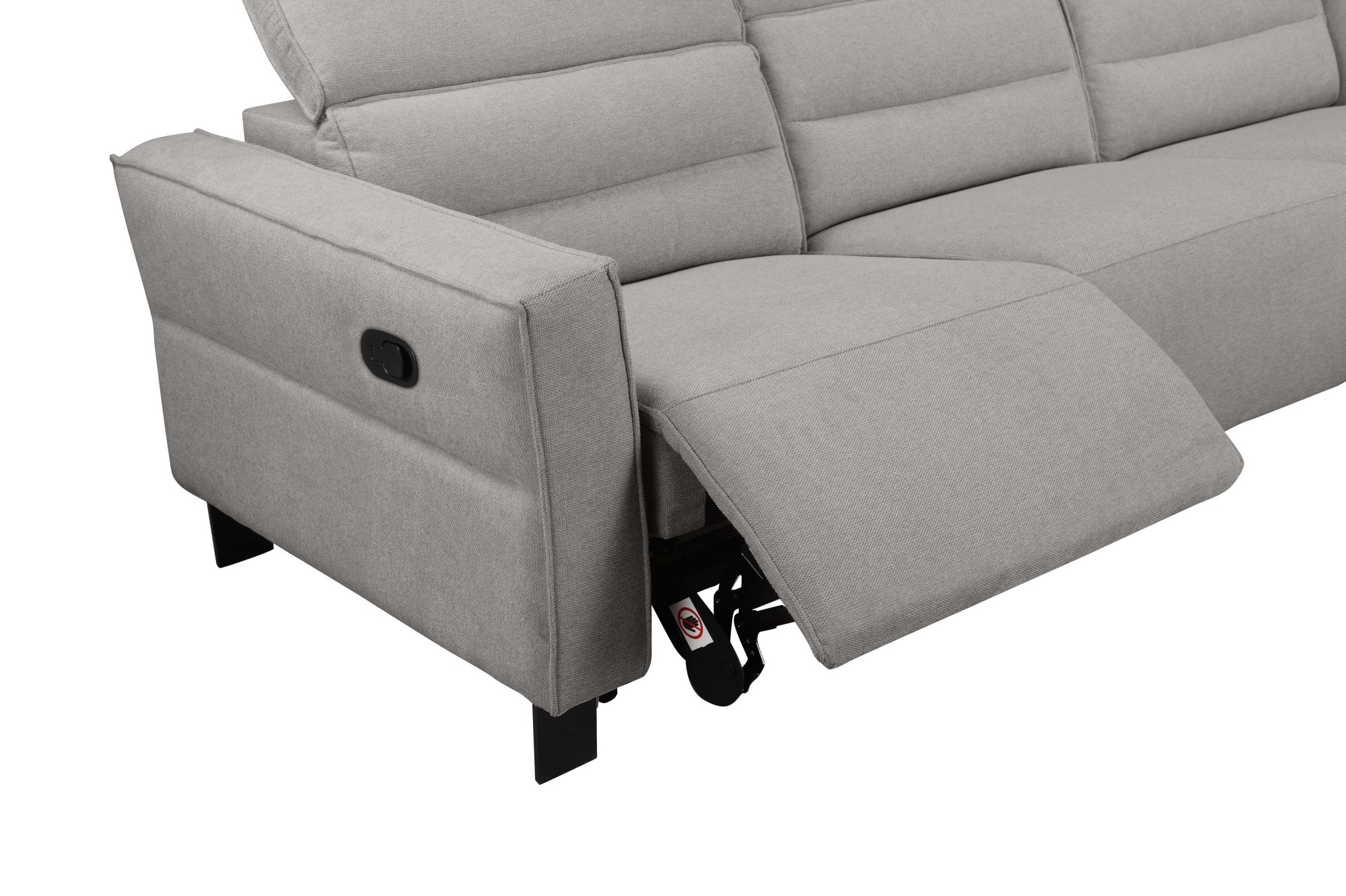 Places of Style Ecksofa »Carpari, L-Form, 263 cm, manuelle o. elektrische Relaxfunktion,«, USB A/C und Kopfteilverstellg