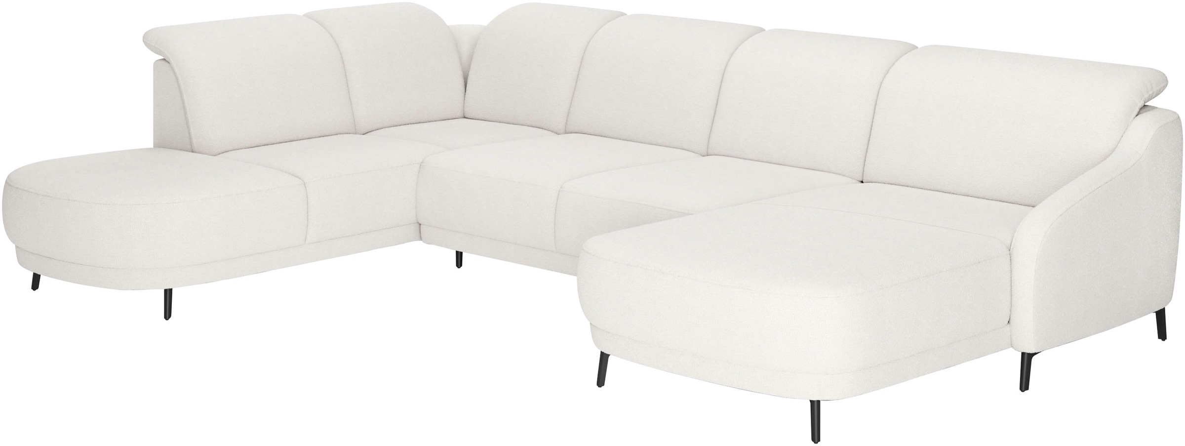 sit&more Wohnlandschaft »Blues U-Form«, inkl. Kopfteilverstellung, wahlweise mit Klapptisch und USB