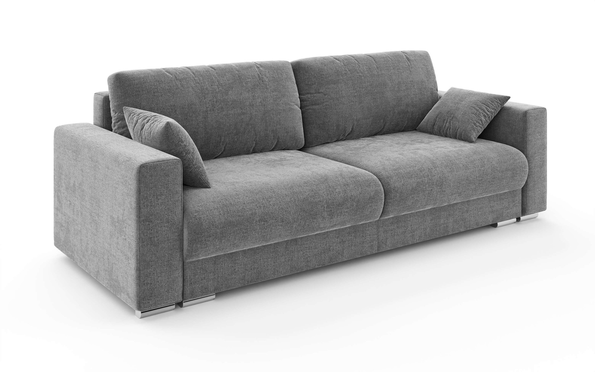 INOSIGN 3-Sitzer »Stevinson Schlafsofa mit Bettkasten, Maße B/H/T: 229/87/97 cm«, mit Wellenunterfederung, 2 Rückenkissen und 2 Zierkissen
