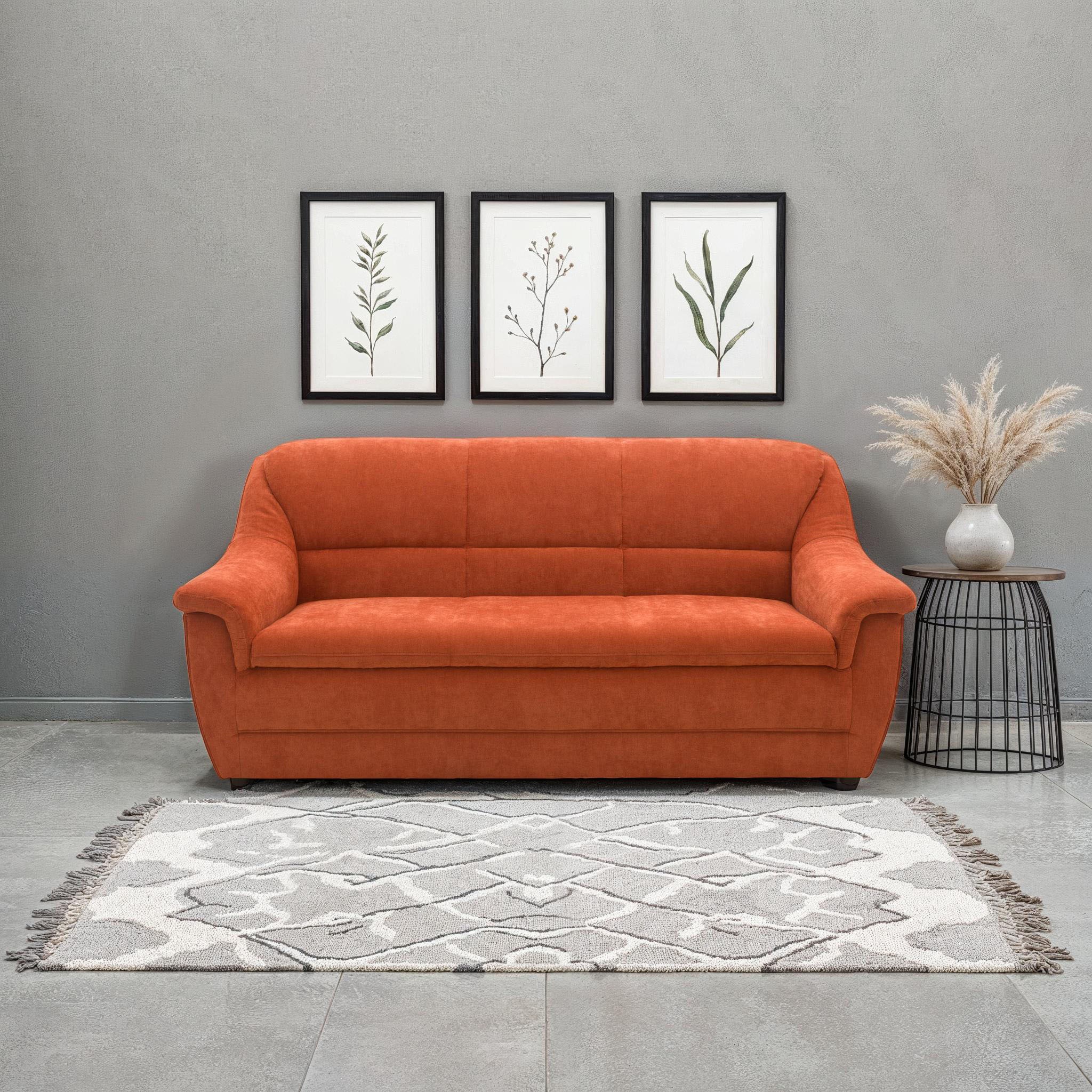 DOMO collection 3-Sitzer »Lale, zeitloses und komfortables Sofa, bequeme Ar günstig online kaufen