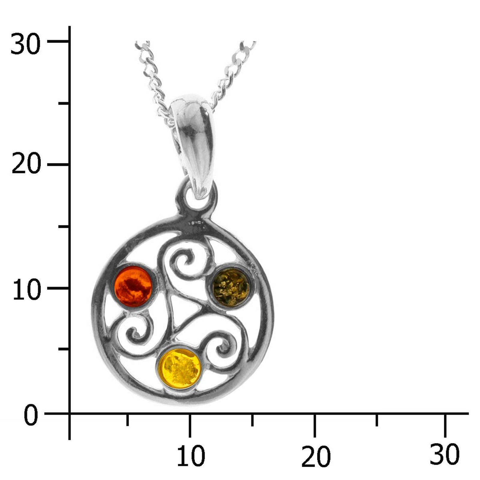 OSTSEE-SCHMUCK Kette mit Anhänger »Ostsee-Schmuck Kette mit Anhänger Keltische Fibel«, (2 tlg.)