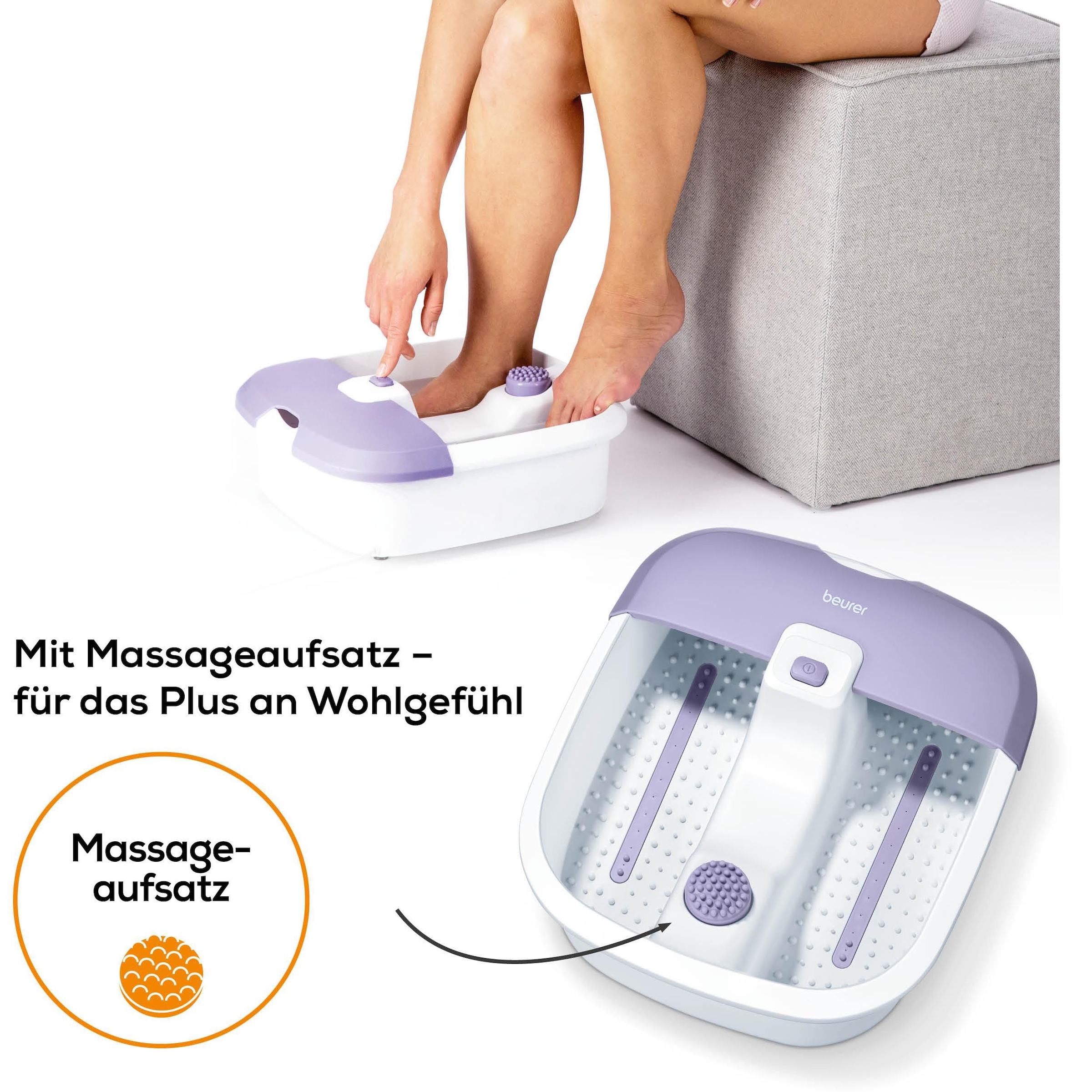 BEURER Fußbad »Fußsprudelbad FB 12 mit Vibrations- und Sprudelmassage« Fördert die Durchblutung und lindert schwere und müde Beine