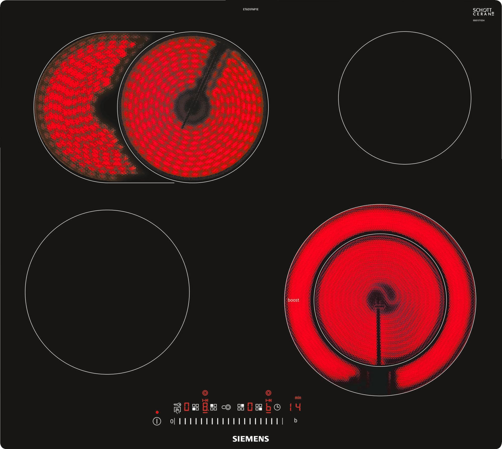 bestellen von Elektro-Kochfeld ET601FNP1E CERAN® SCHOTT auf SIEMENS Rechnung »ET601FNP1E«,