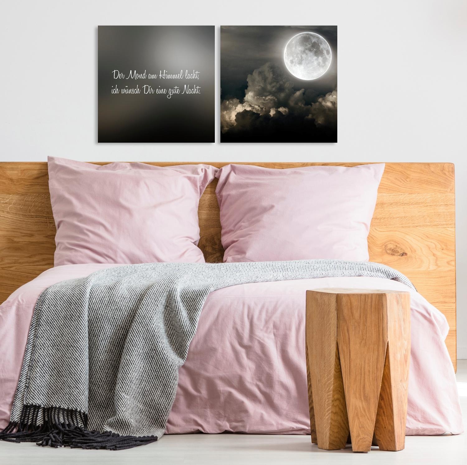 queence Leinwandbild »Mond«, Himmel-Himmelsbilder-Kunst-Modern-Spa-Spa Bild günstig online kaufen