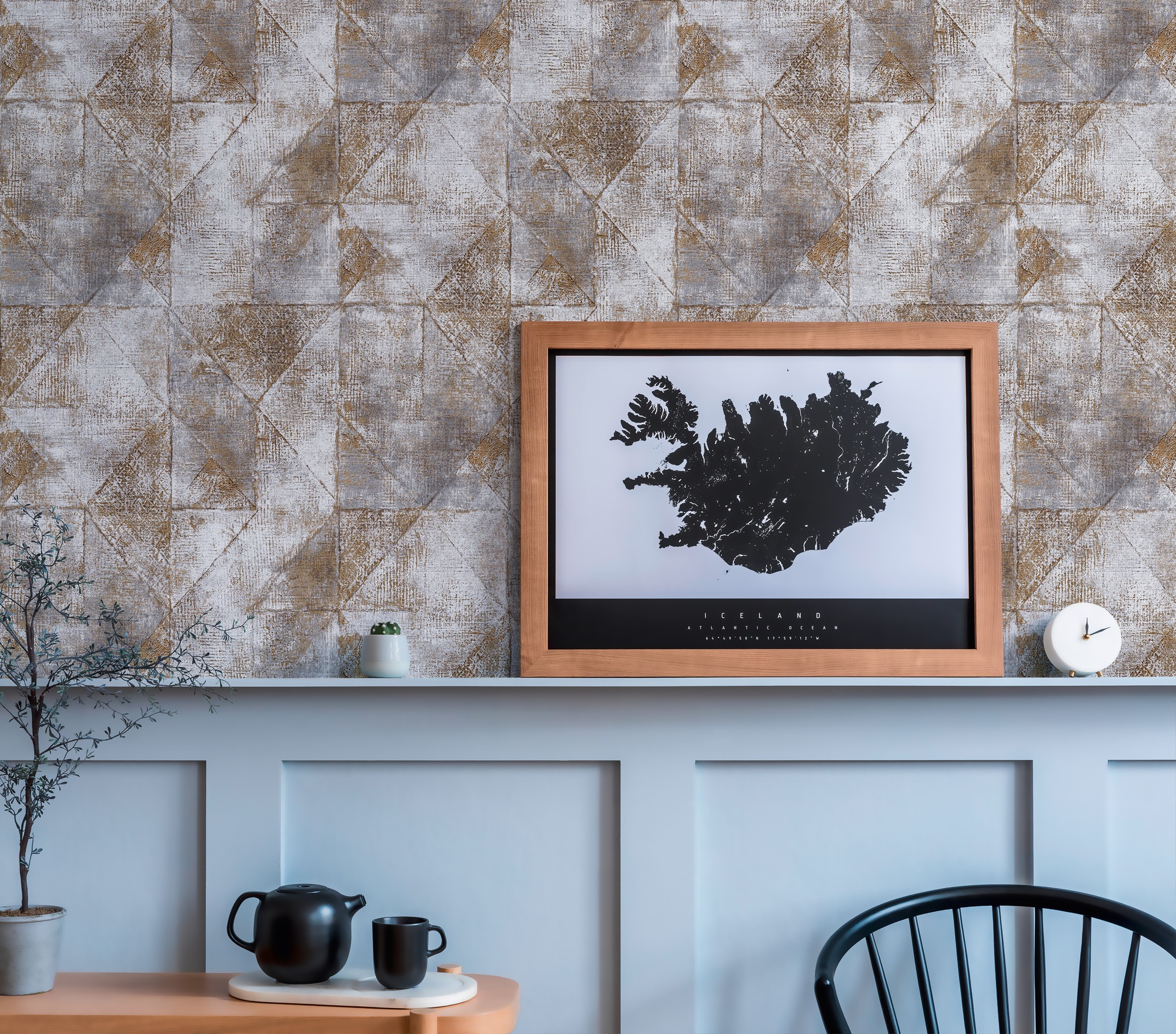 A.S. Création Vliestapete »Metallic Grafik«, leicht glänzend-gemustert-abstrakt, Grafiktapete mit Metalliceffekt Strukturiert Tapeten Wohnzimmer Flur